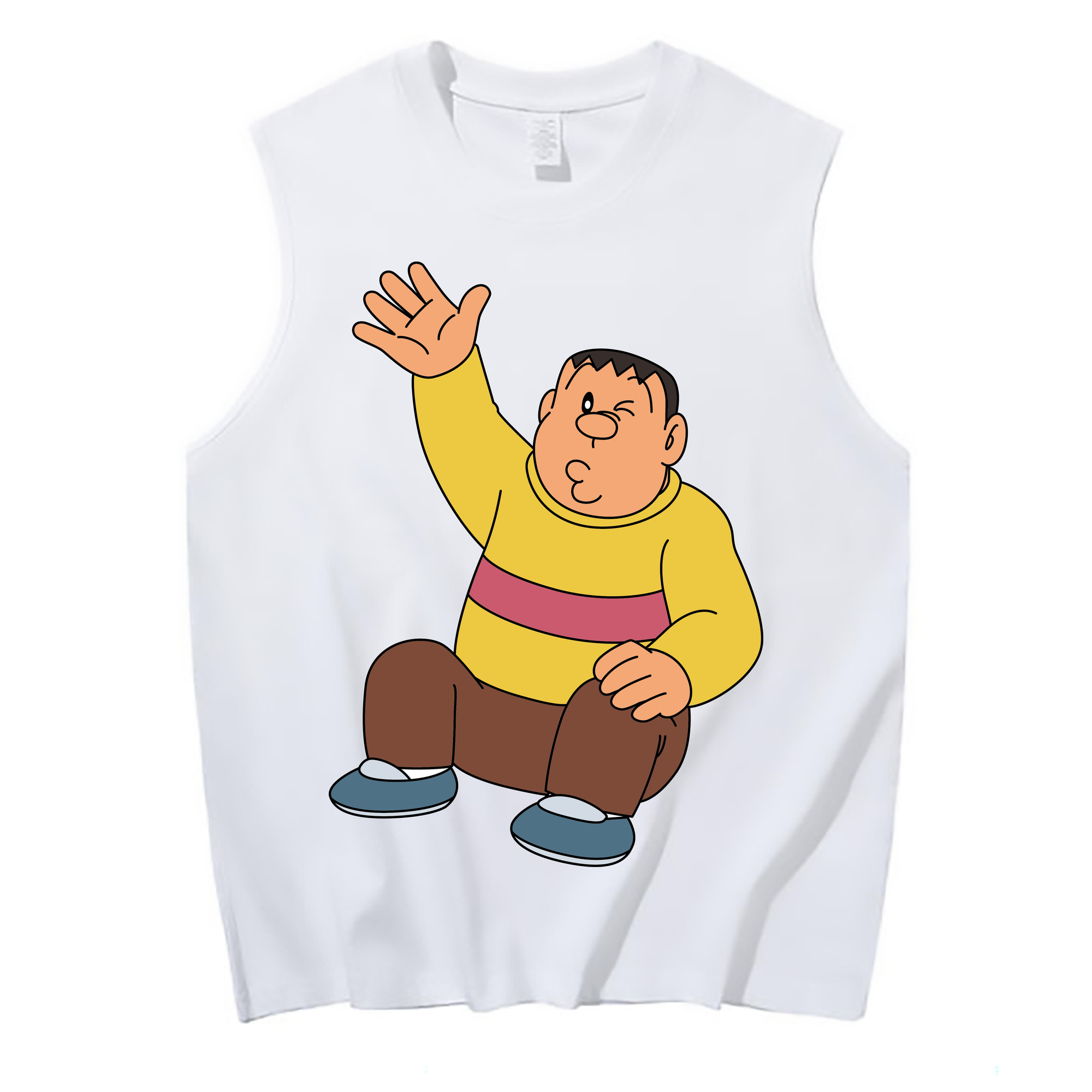 （画像用） ドラえもん 剛田武 Doraemon Gouta Takeshi コットン100％タンクトップ（フロントプリント）