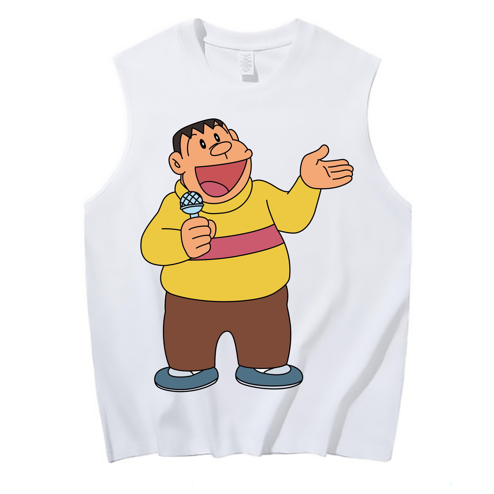 （画像用） ドラえもん 剛田武 Doraemon Gouta Takeshi コットン100％タンクトップ（フロントプリント）