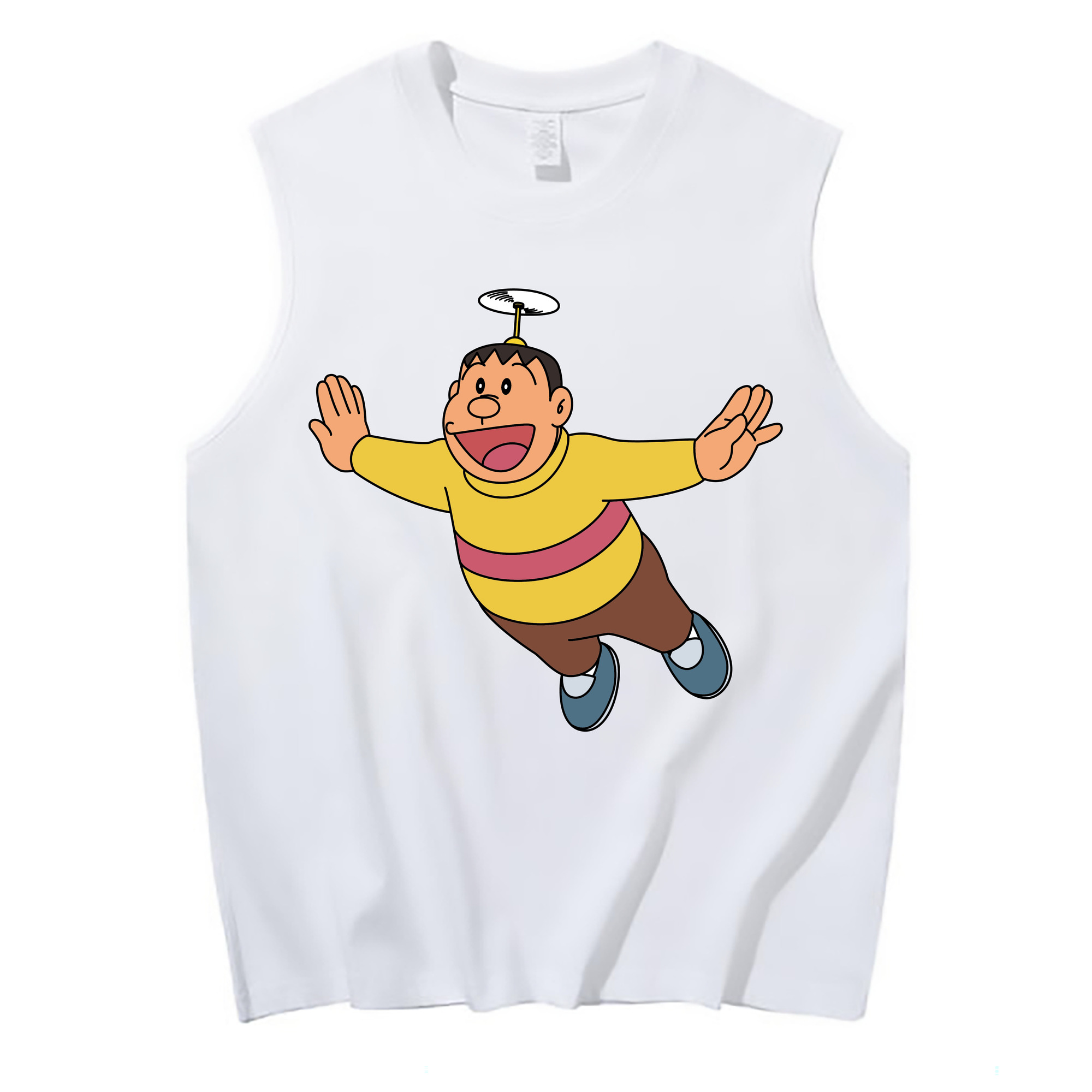（画像用） ドラえもん 剛田武 Doraemon Gouta Takeshi コットン100％タンクトップ（フロントプリント）