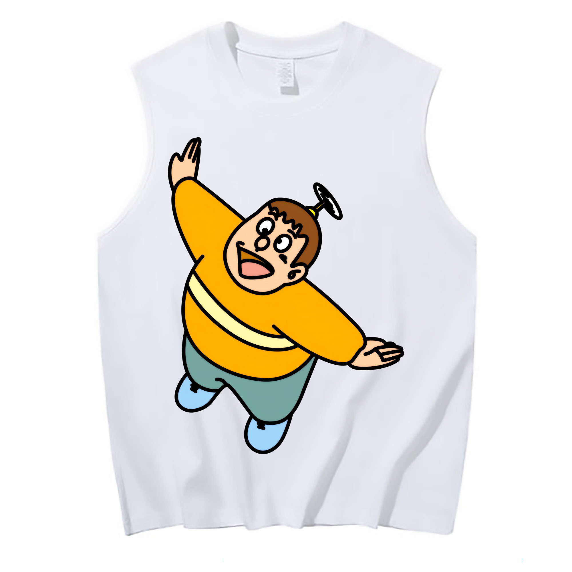 （画像用） ドラえもん 剛田武 Doraemon Gouta Takeshi コットン100％タンクトップ（フロントプリント）