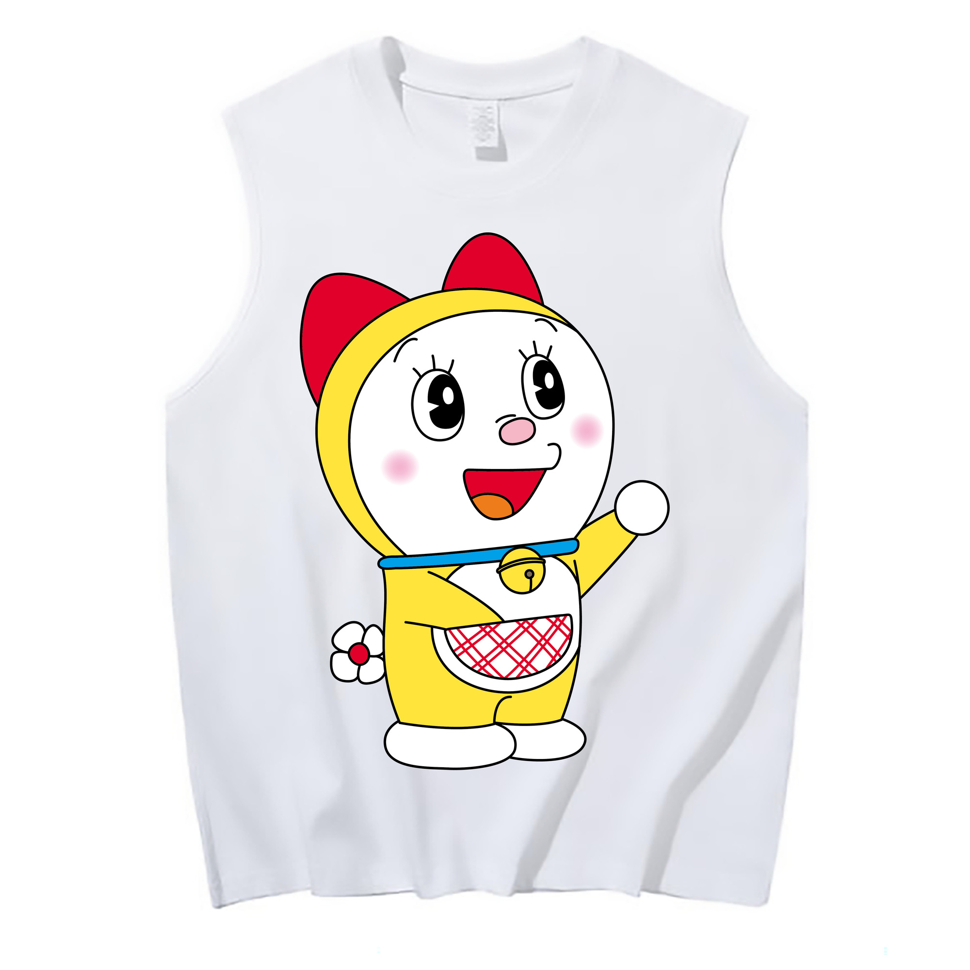 （画像用） ドラえもん ドラミ Doraemon Dorami コットン100％タンクトップ（フロントプリント）