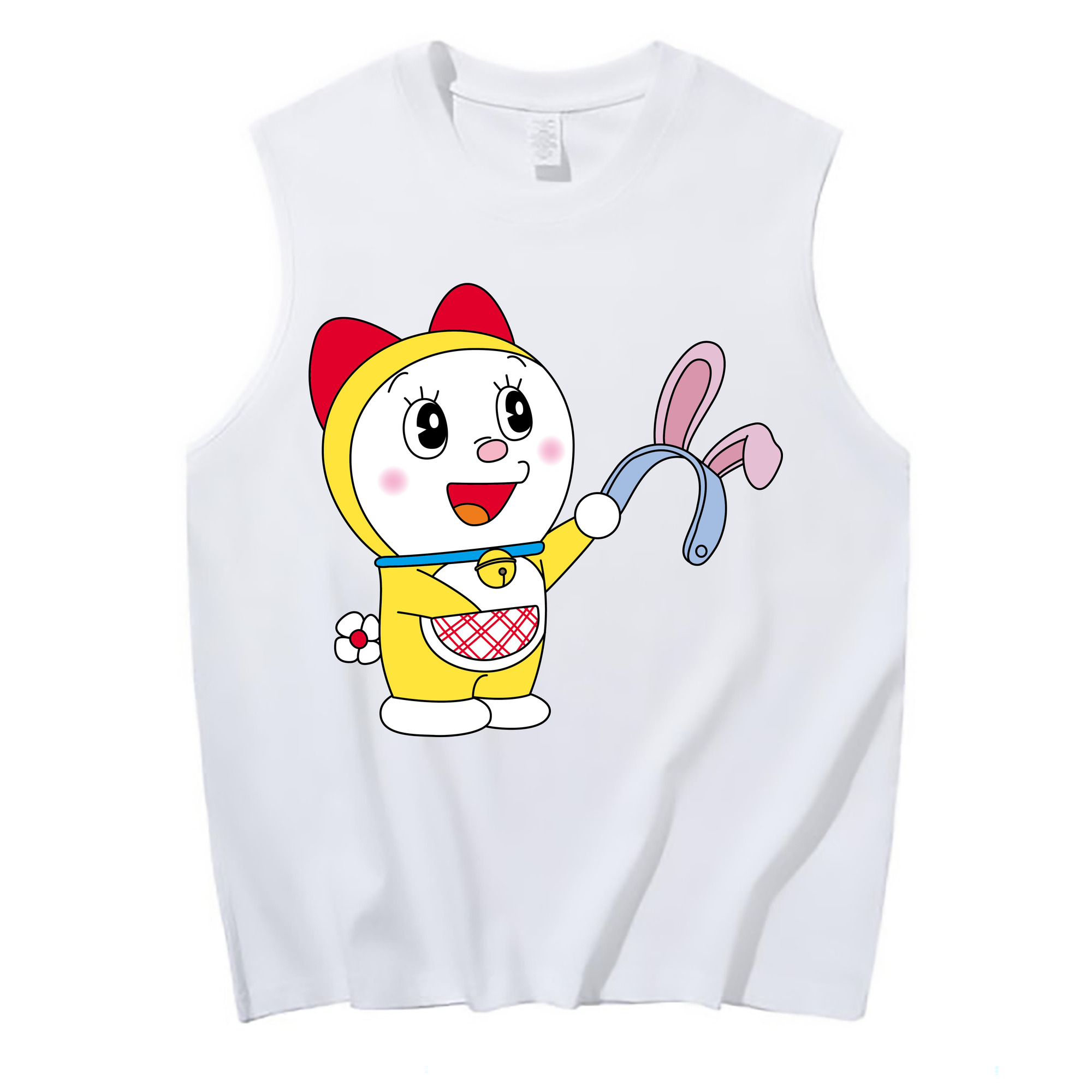 （画像用） ドラえもん ドラミ Doraemon Dorami コットン100％タンクトップ（フロントプリント）