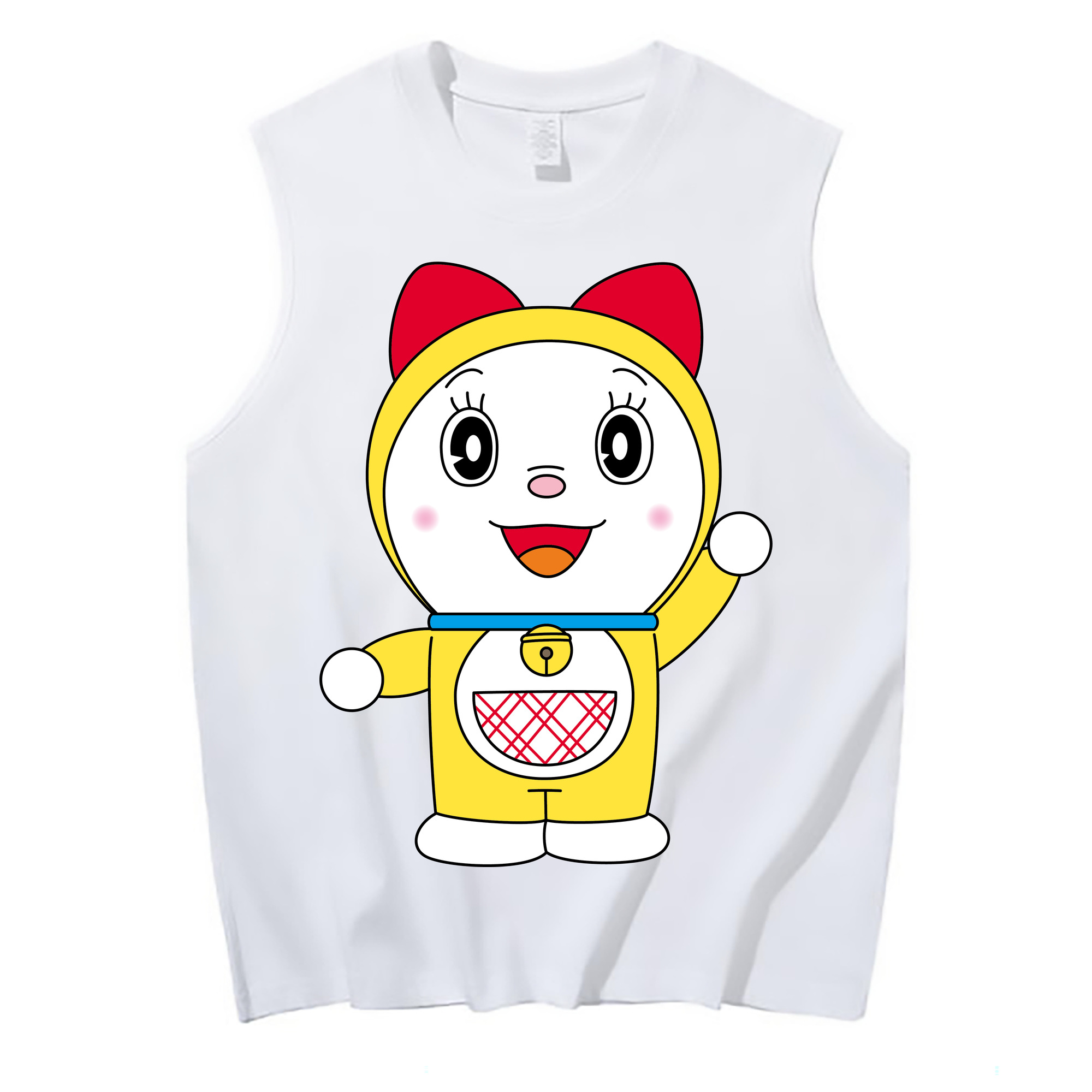 （画像用） ドラえもん ドラミ Doraemon Dorami コットン100％タンクトップ（フロントプリント）