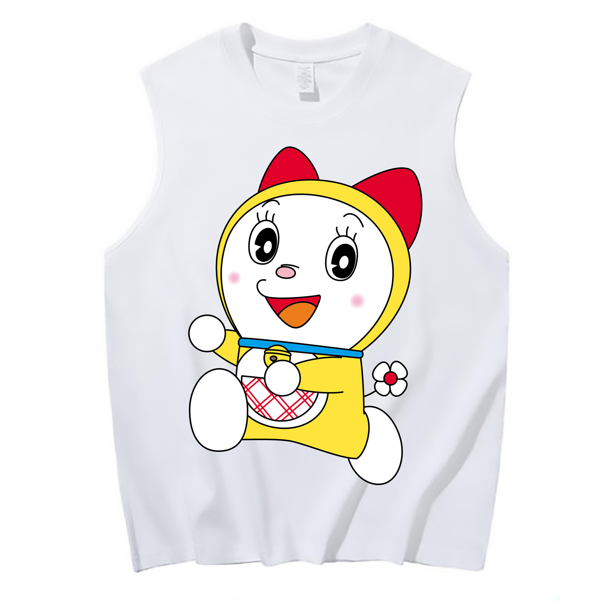 （画像用） ドラえもん ドラミ Doraemon Dorami コットン100％タンクトップ（フロントプリント）