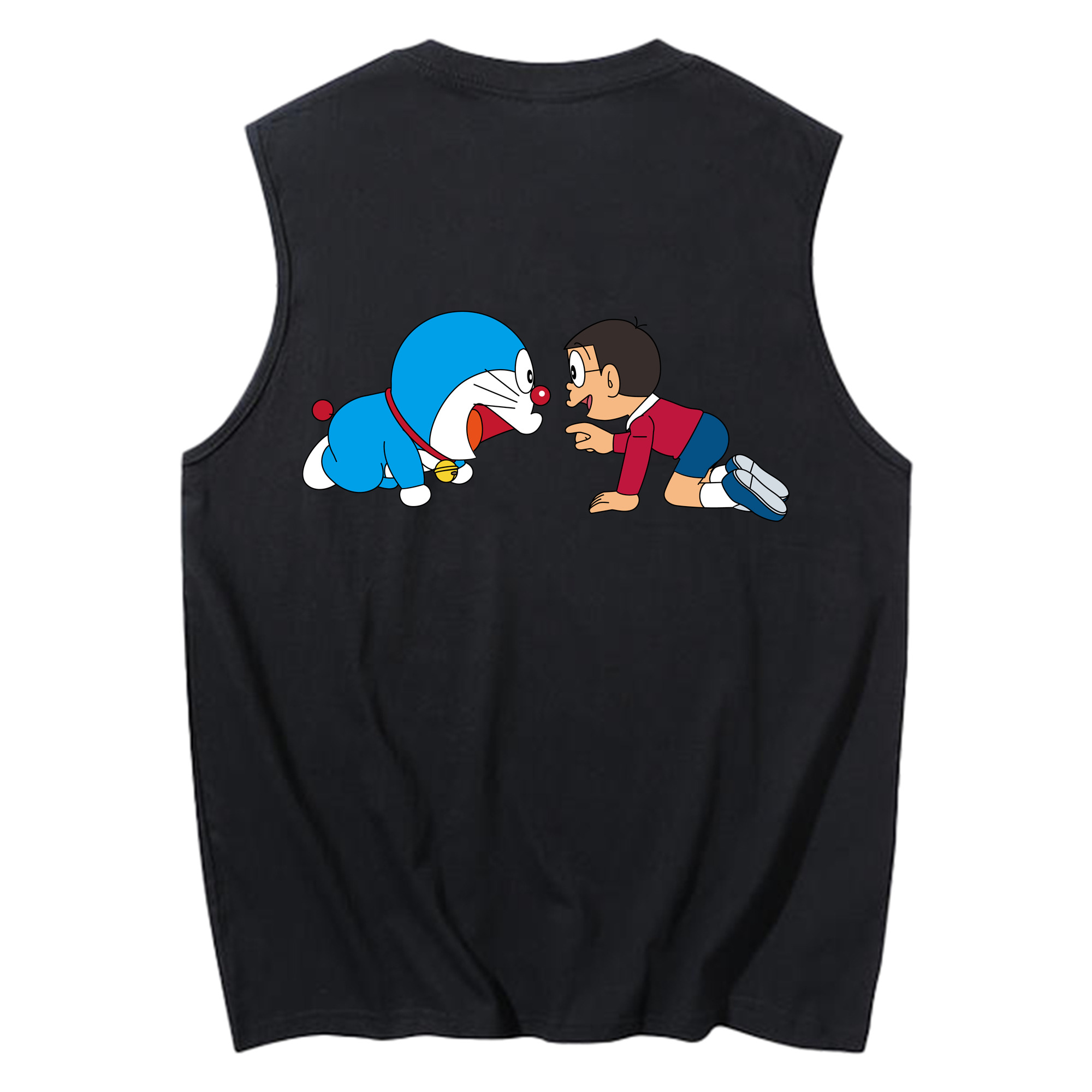 （画像用） ドラえもん 野比 のび太 Doraemon Nobita Nobi コットン100％タンクトップ（背面プリント）