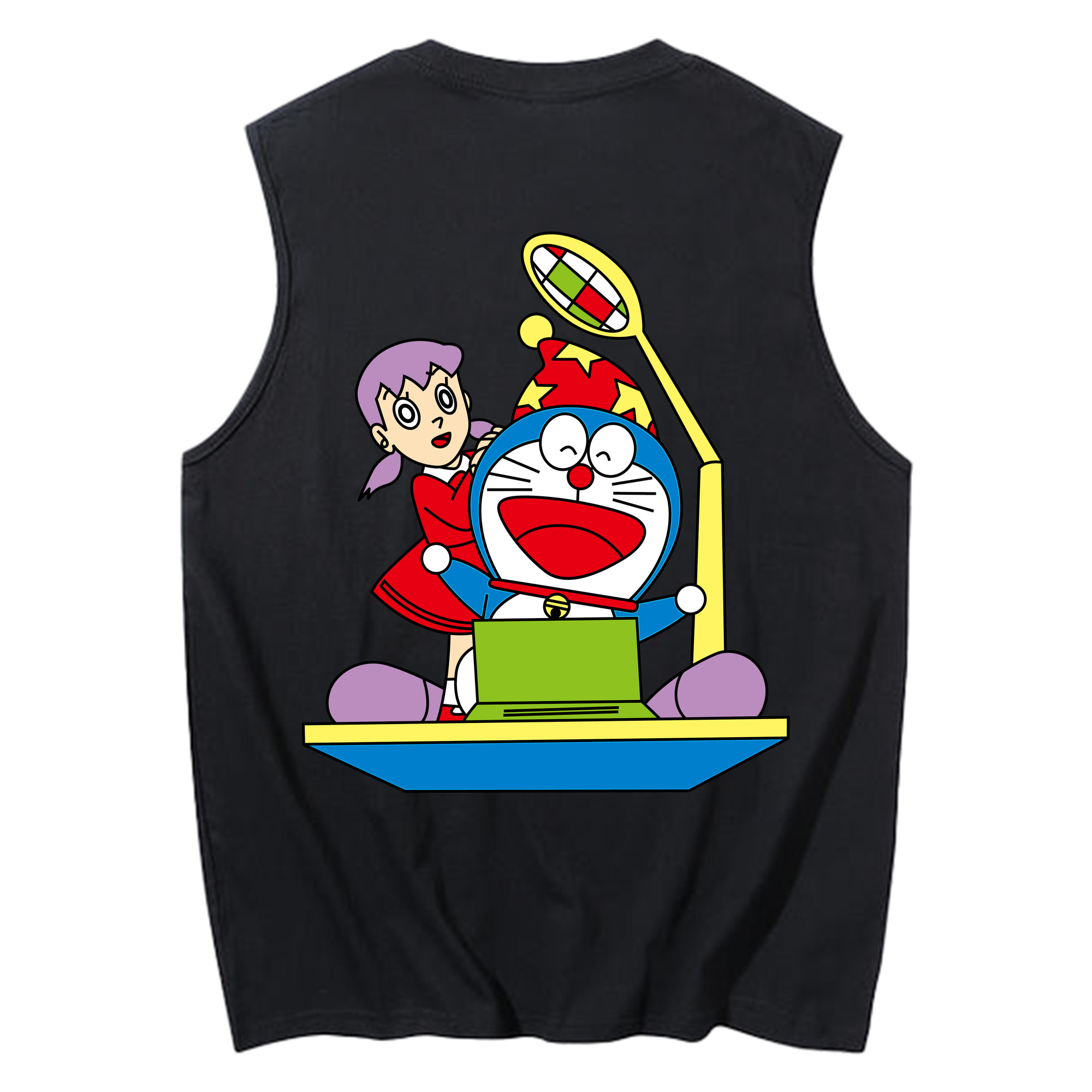 （画像用） ドラえもん みなもと しずか Doraemon Shizuka Minamoto コットン100％タンクトップ（背面プリント）