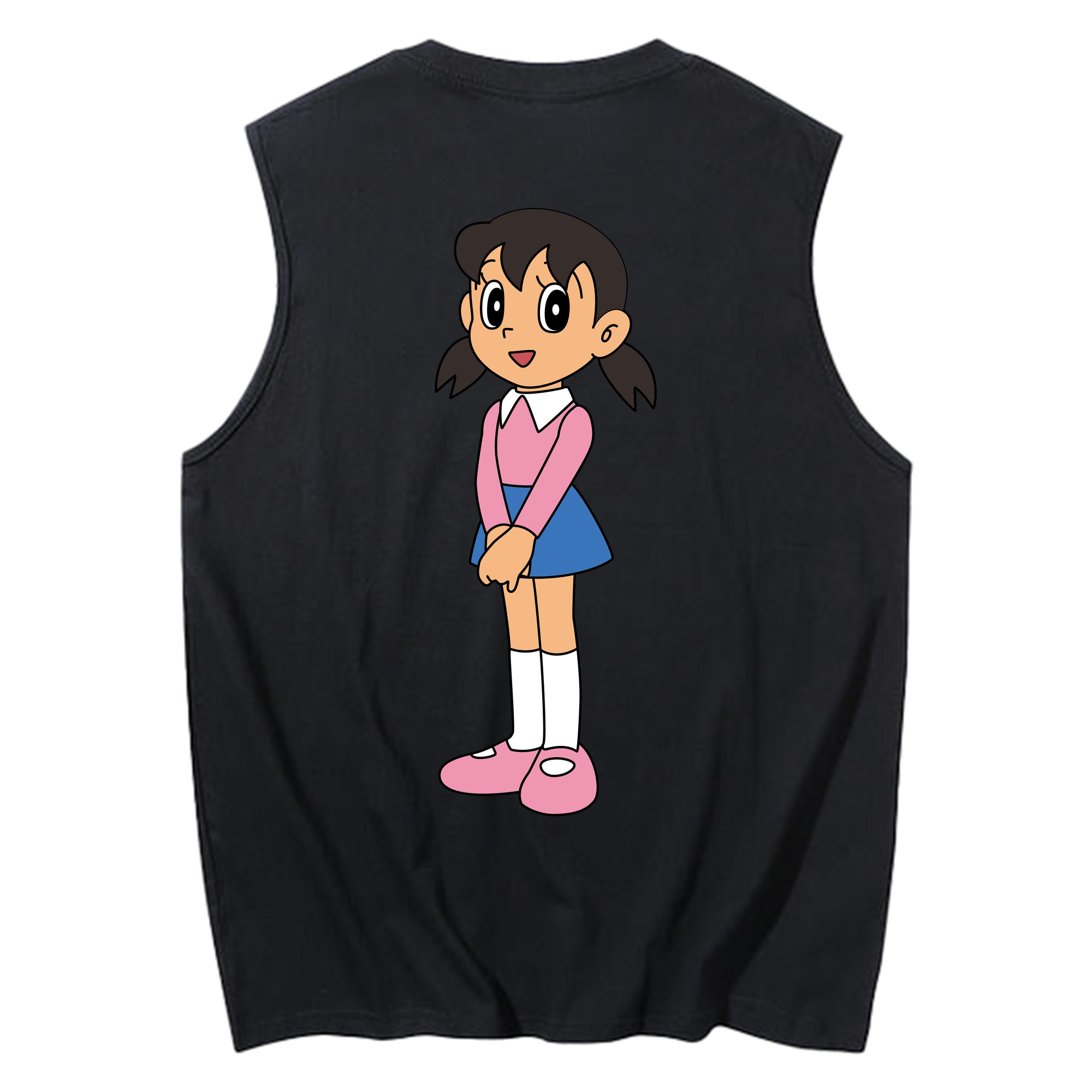 （画像用） ドラえもん みなもと しずか Doraemon Shizuka Minamoto コットン100％タンクトップ（背面プリント）