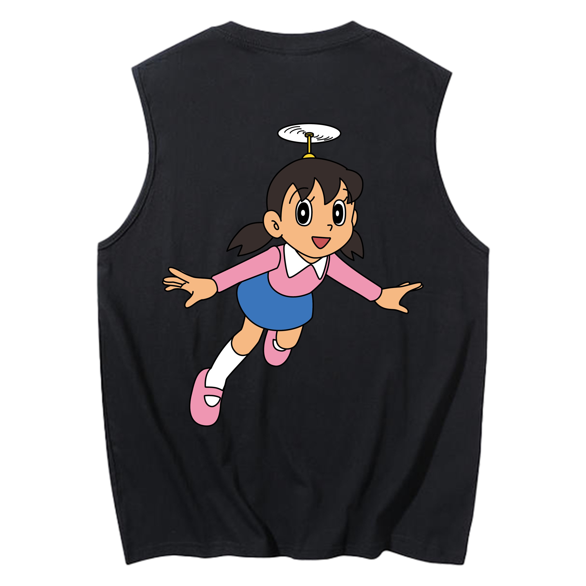 （画像用） ドラえもん みなもと しずか Doraemon Shizuka Minamoto コットン100％タンクトップ（背面プリント）