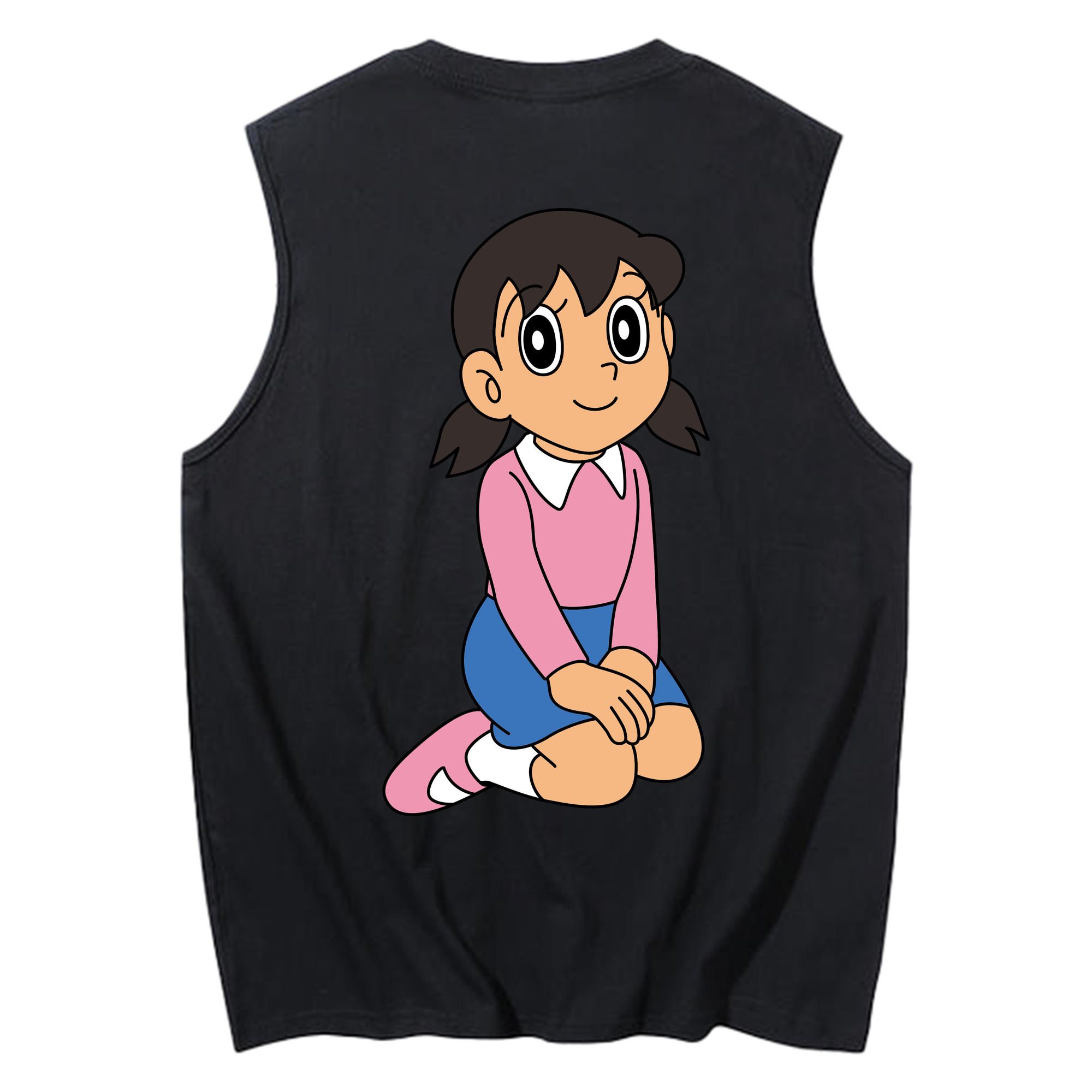 （画像用） ドラえもん みなもと しずか Doraemon Shizuka Minamoto コットン100％タンクトップ（背面プリント）