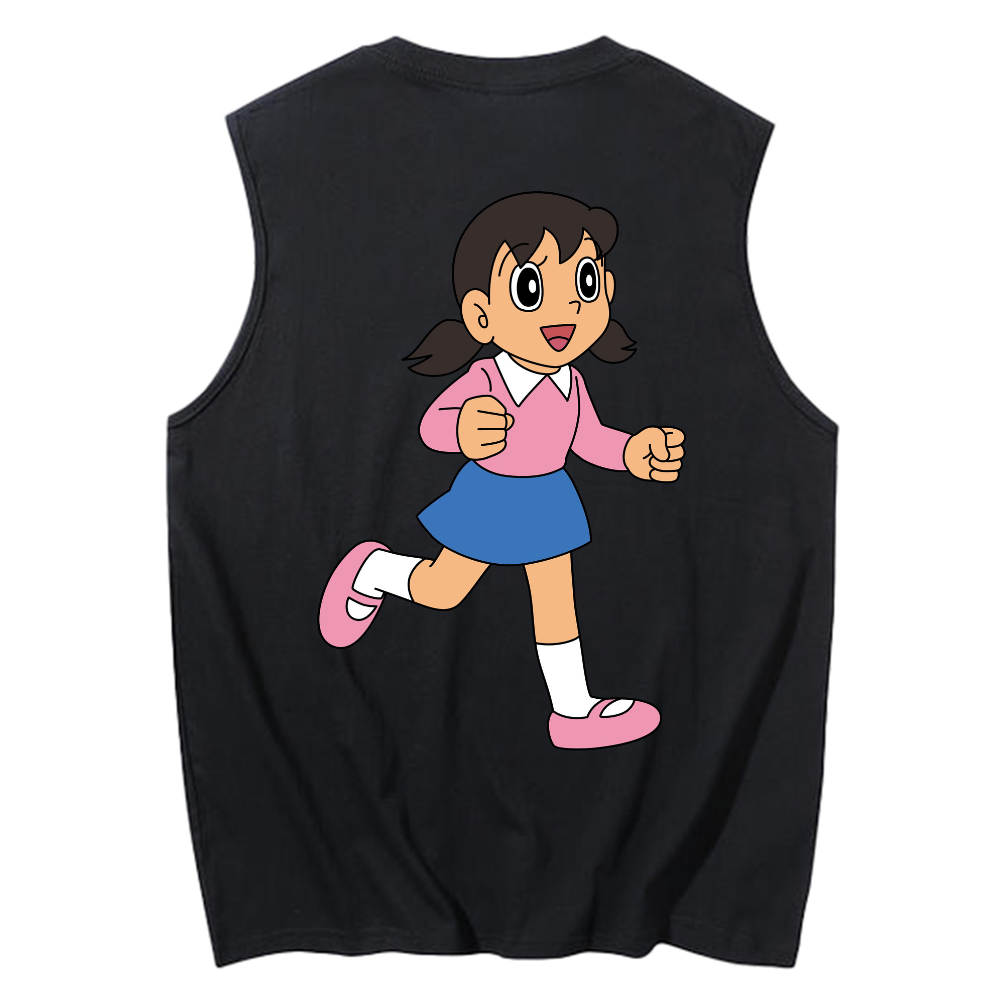 （画像用） ドラえもん みなもと しずか Doraemon Shizuka Minamoto コットン100％タンクトップ（背面プリント）