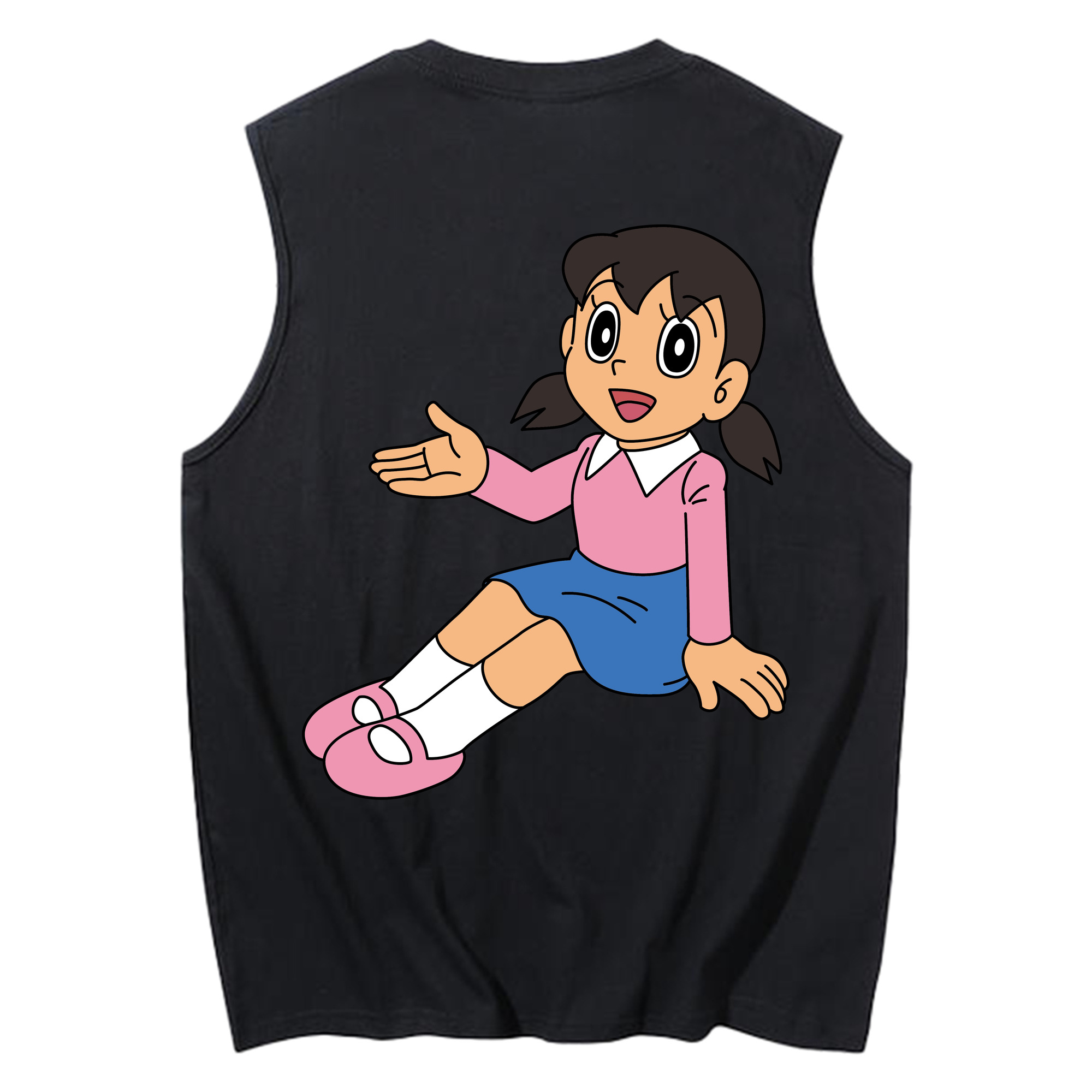（画像用） ドラえもん みなもと しずか Doraemon Shizuka Minamoto コットン100％タンクトップ（背面プリント）