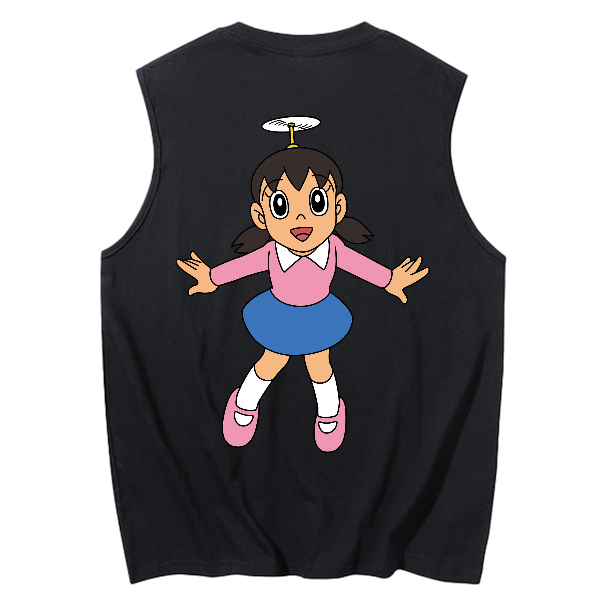 （画像用） ドラえもん みなもと しずか Doraemon Shizuka Minamoto コットン100％タンクトップ（背面プリント）