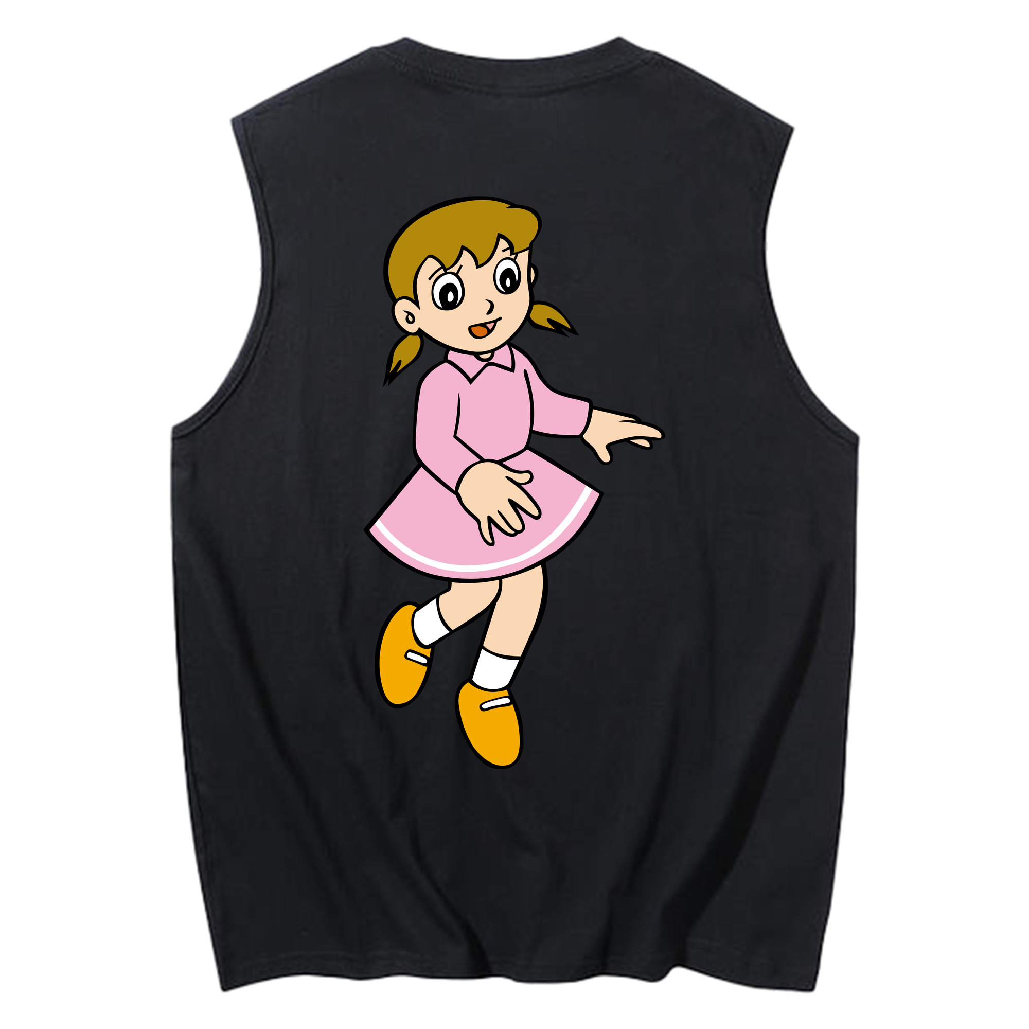 （画像用） ドラえもん みなもと しずか Doraemon Shizuka Minamoto コットン100％タンクトップ（背面プリント）