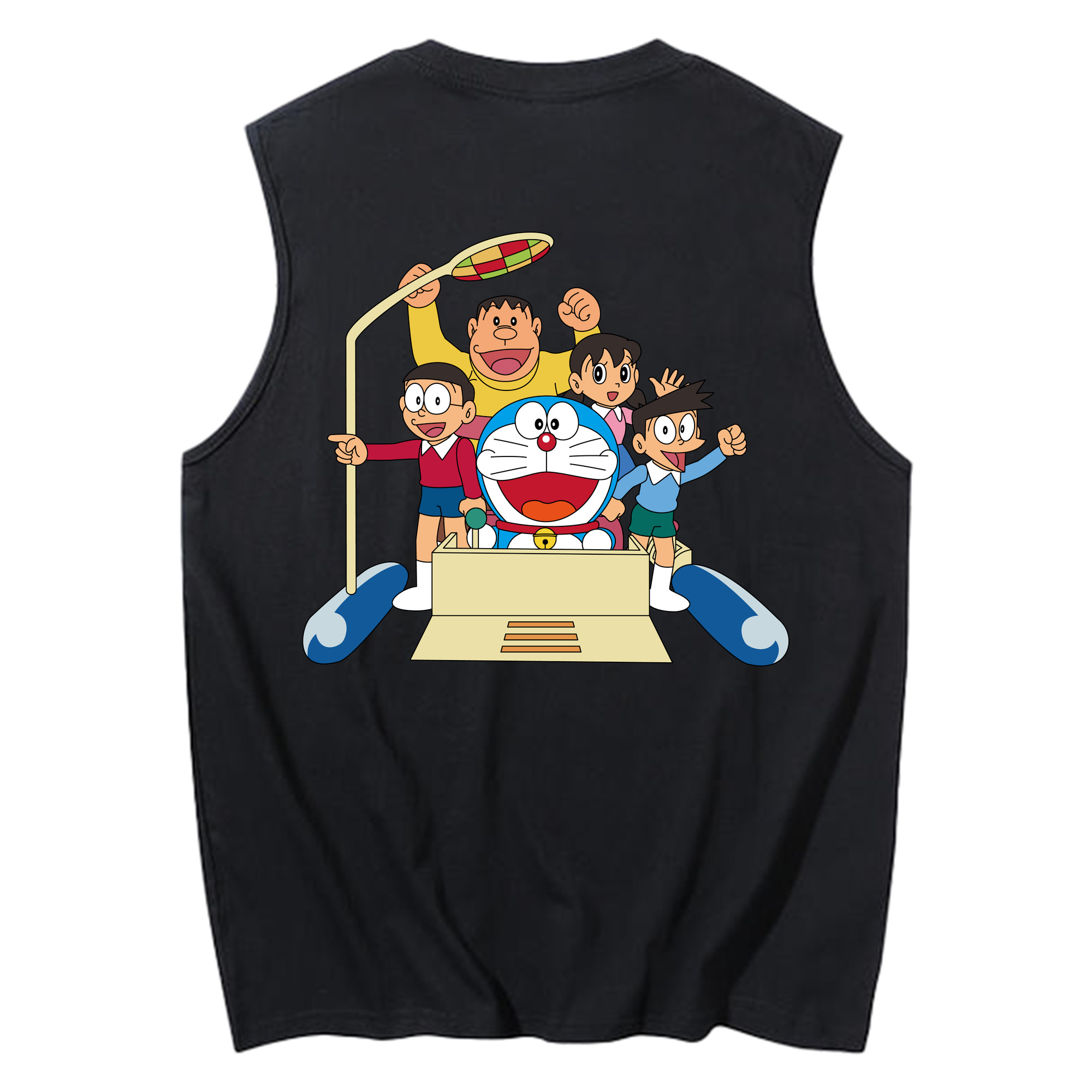 （画像用） ドラえもん 骨川 スネ夫 Doraemon Honekawa Suneo コットン100％タンクトップ（背面プリント）