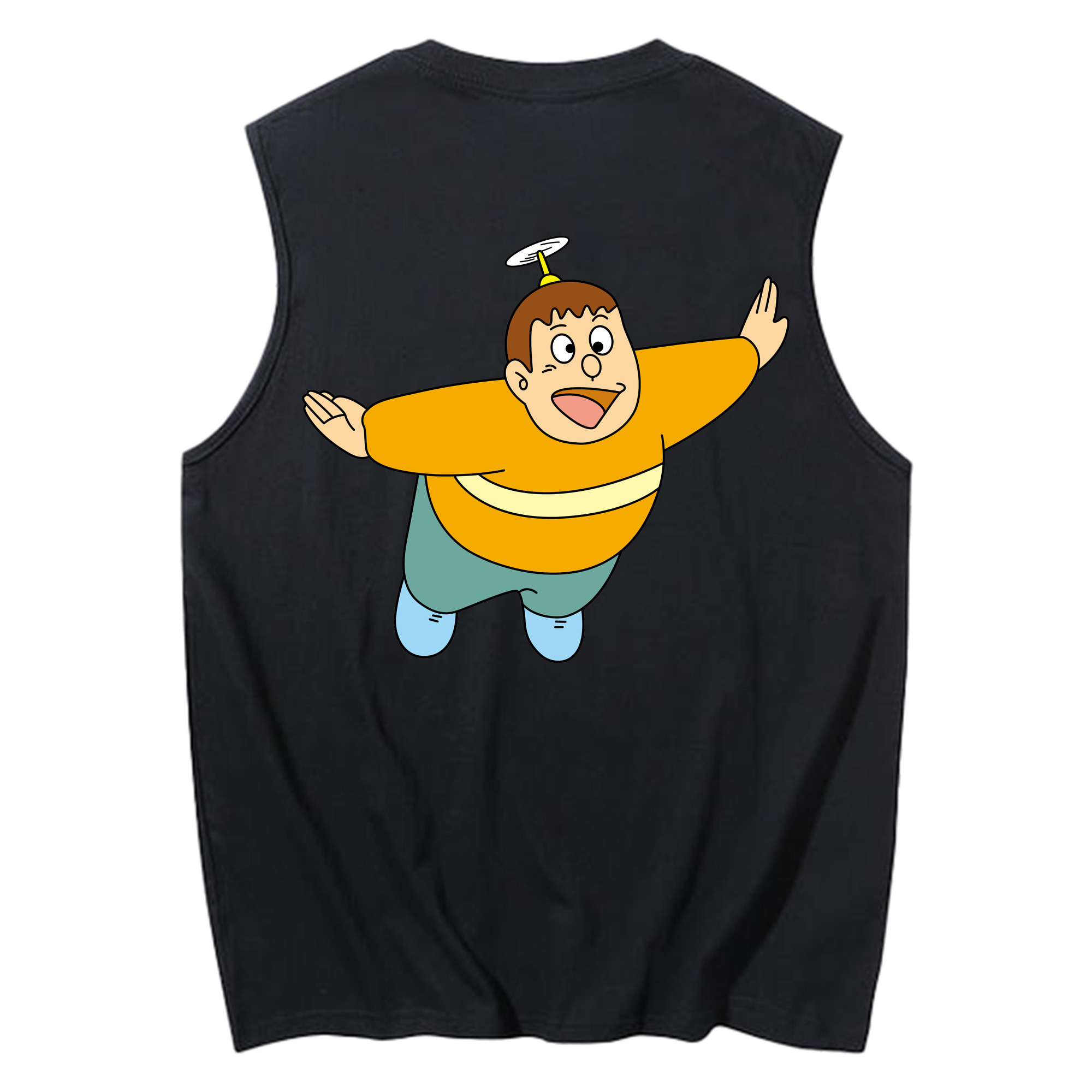 （画像用） ドラえもん 剛田武 Doraemon Gouta Takeshi コットン100％タンクトップ（背面プリント）