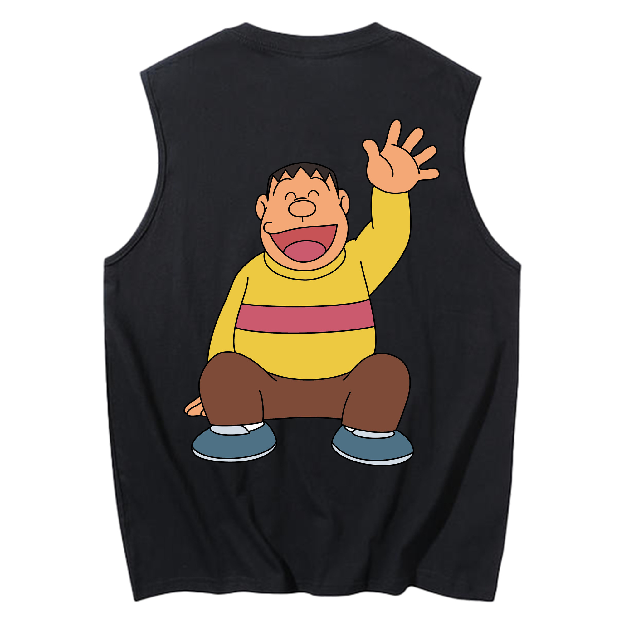 （画像用） ドラえもん 剛田武 Doraemon Gouta Takeshi コットン100％タンクトップ（背面プリント）