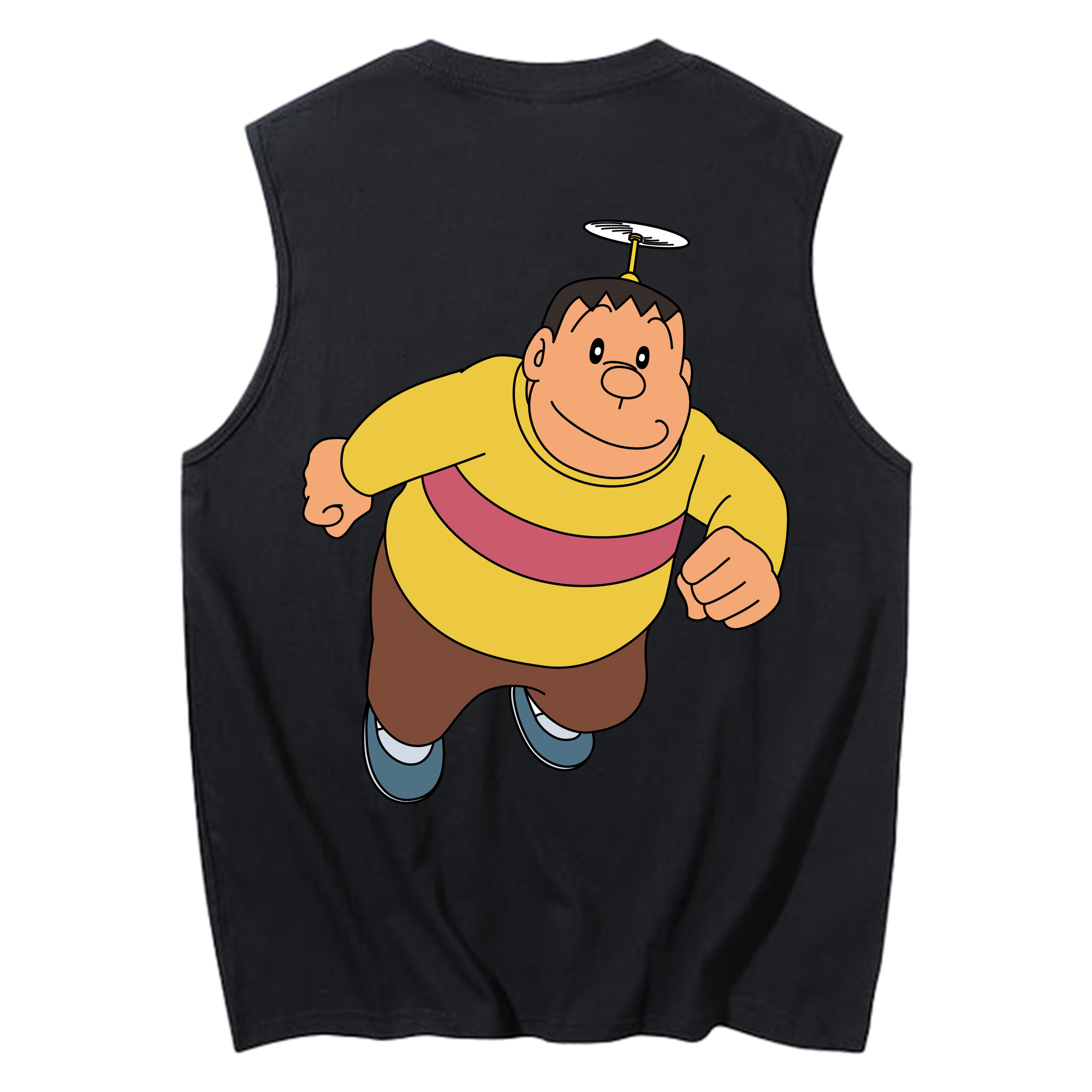 （画像用） ドラえもん 剛田武 Doraemon Gouta Takeshi コットン100％タンクトップ（背面プリント）