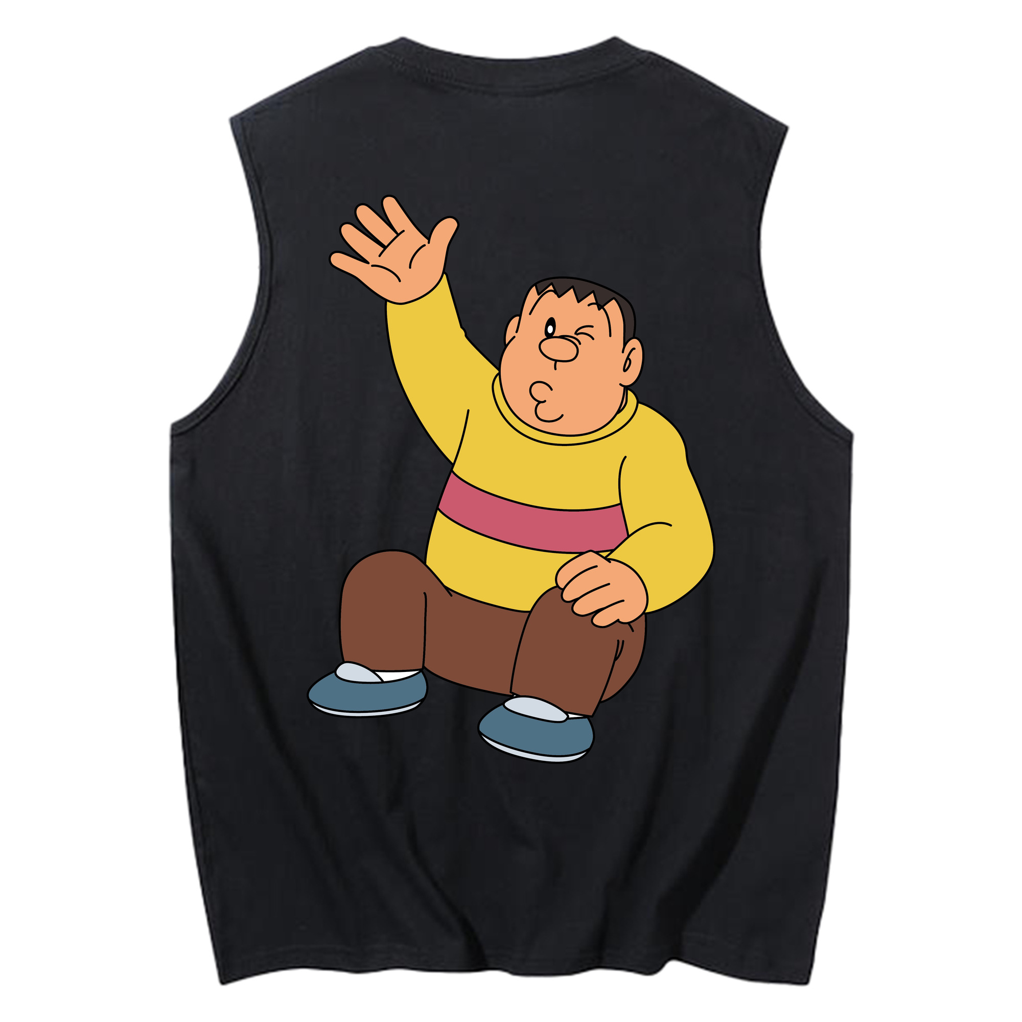 （画像用） ドラえもん 剛田武 Doraemon Gouta Takeshi コットン100％タンクトップ（背面プリント）