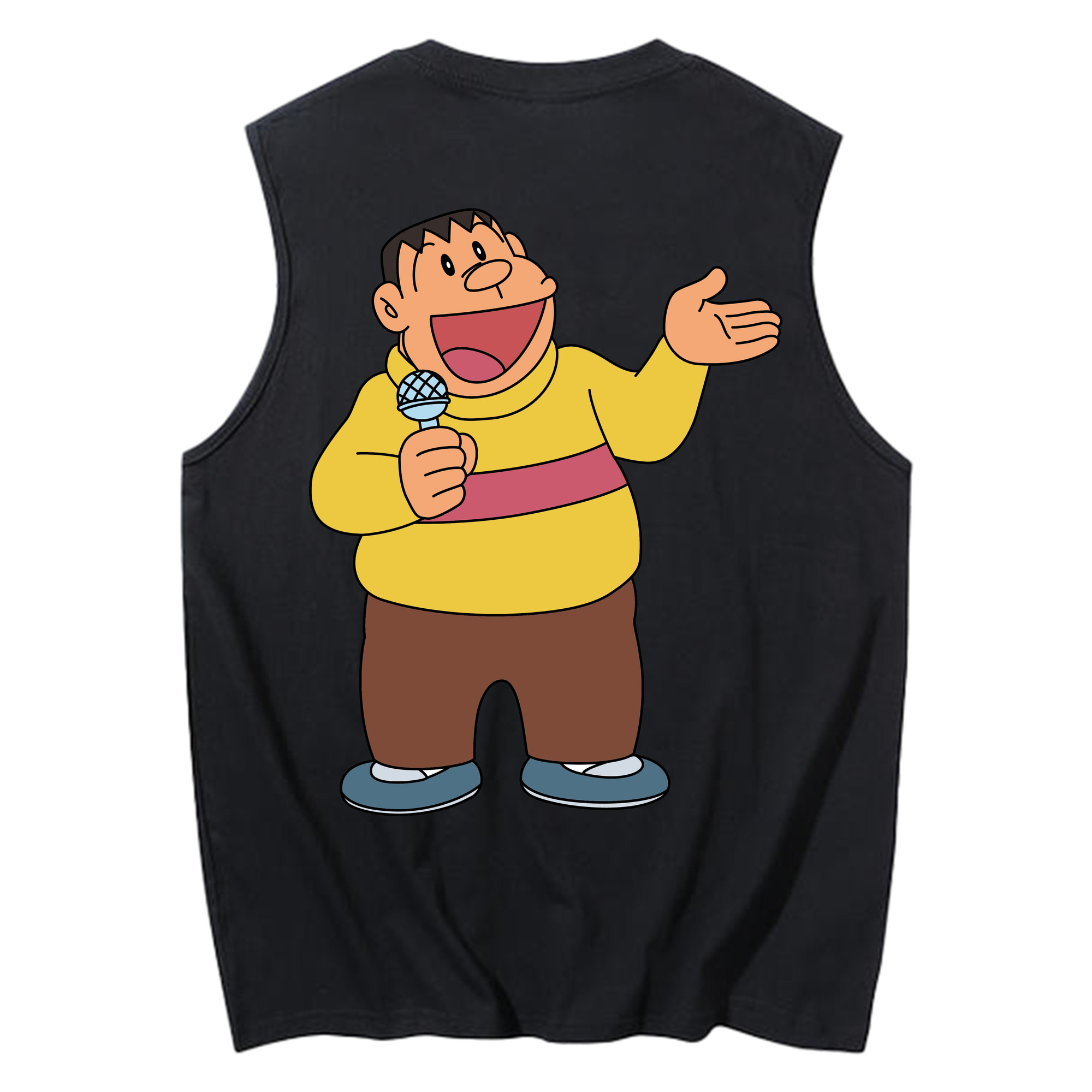 （画像用） ドラえもん 剛田武 Doraemon Gouta Takeshi コットン100％タンクトップ（背面プリント）