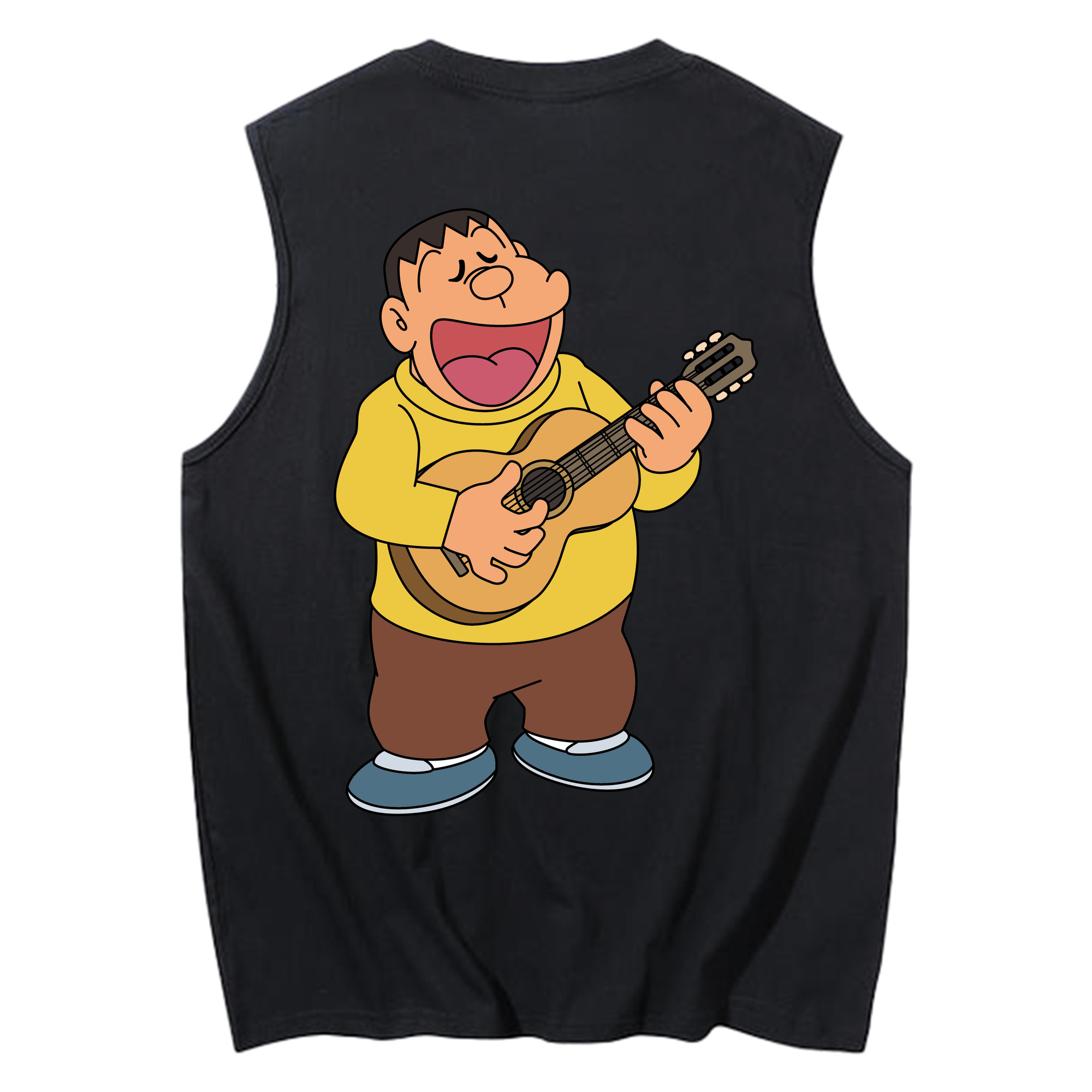 （画像用） ドラえもん 剛田武 Doraemon Gouta Takeshi コットン100％タンクトップ（背面プリント）
