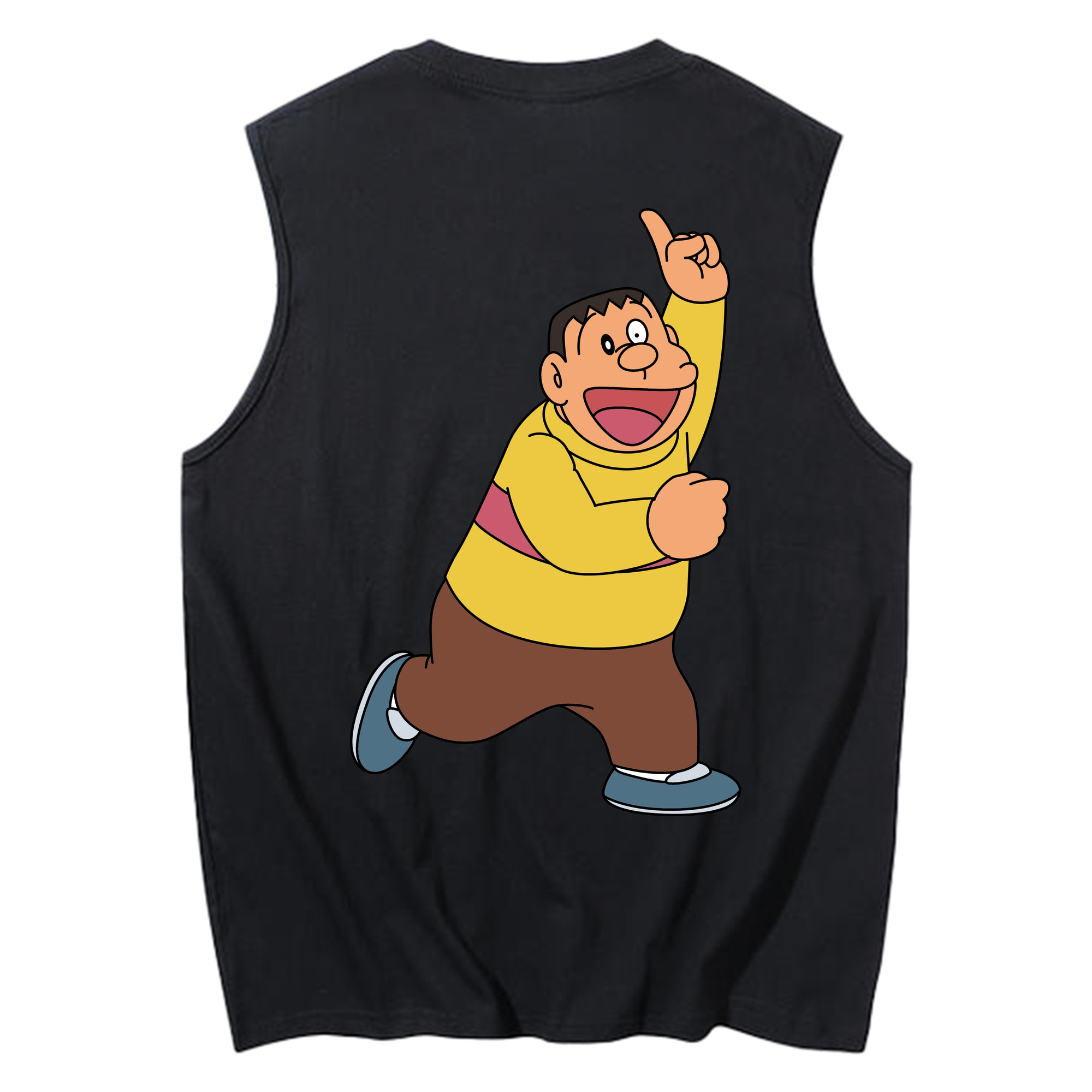 （画像用） ドラえもん 剛田武 Doraemon Gouta Takeshi コットン100％タンクトップ（背面プリント）