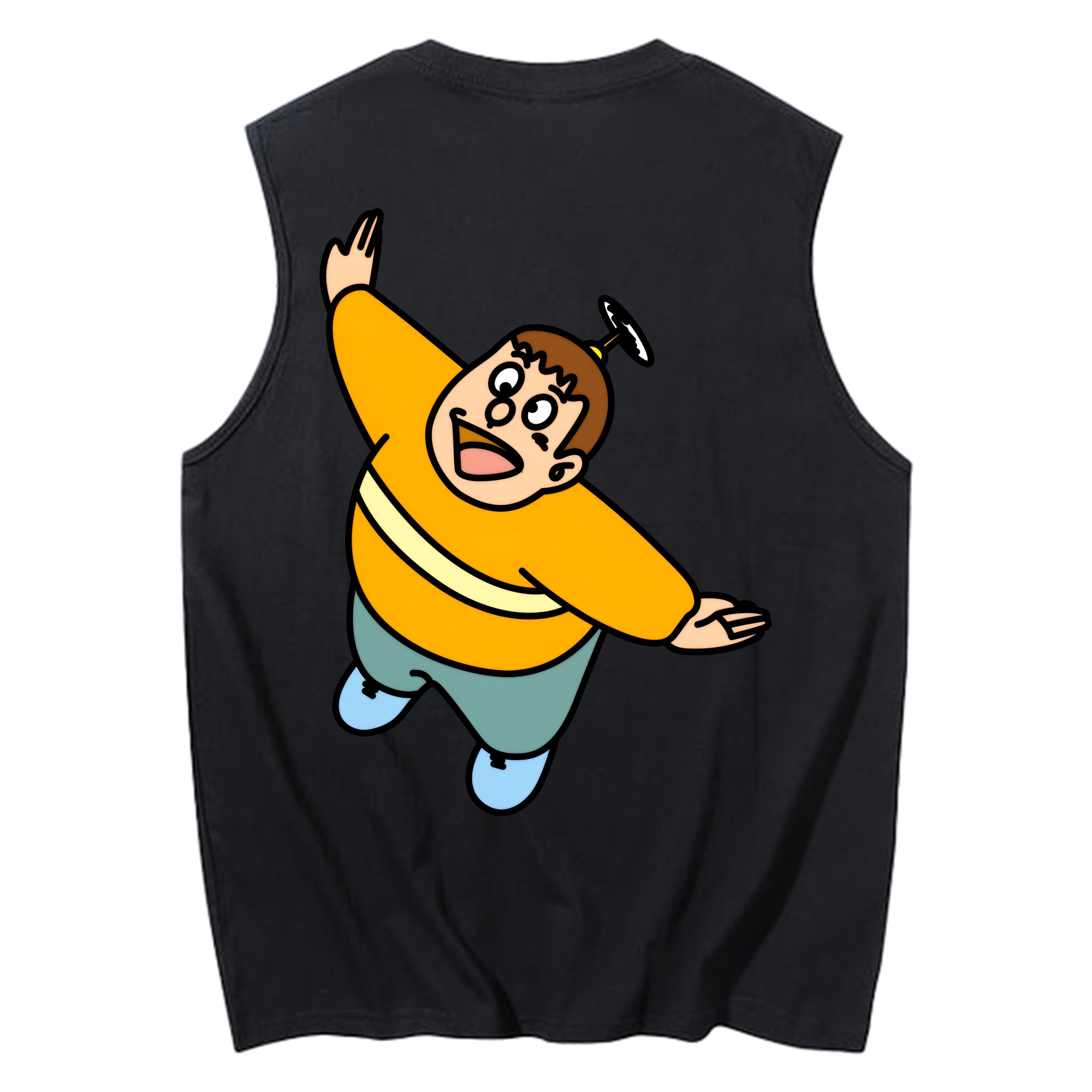 （画像用） ドラえもん 剛田武 Doraemon Gouta Takeshi コットン100％タンクトップ（背面プリント）