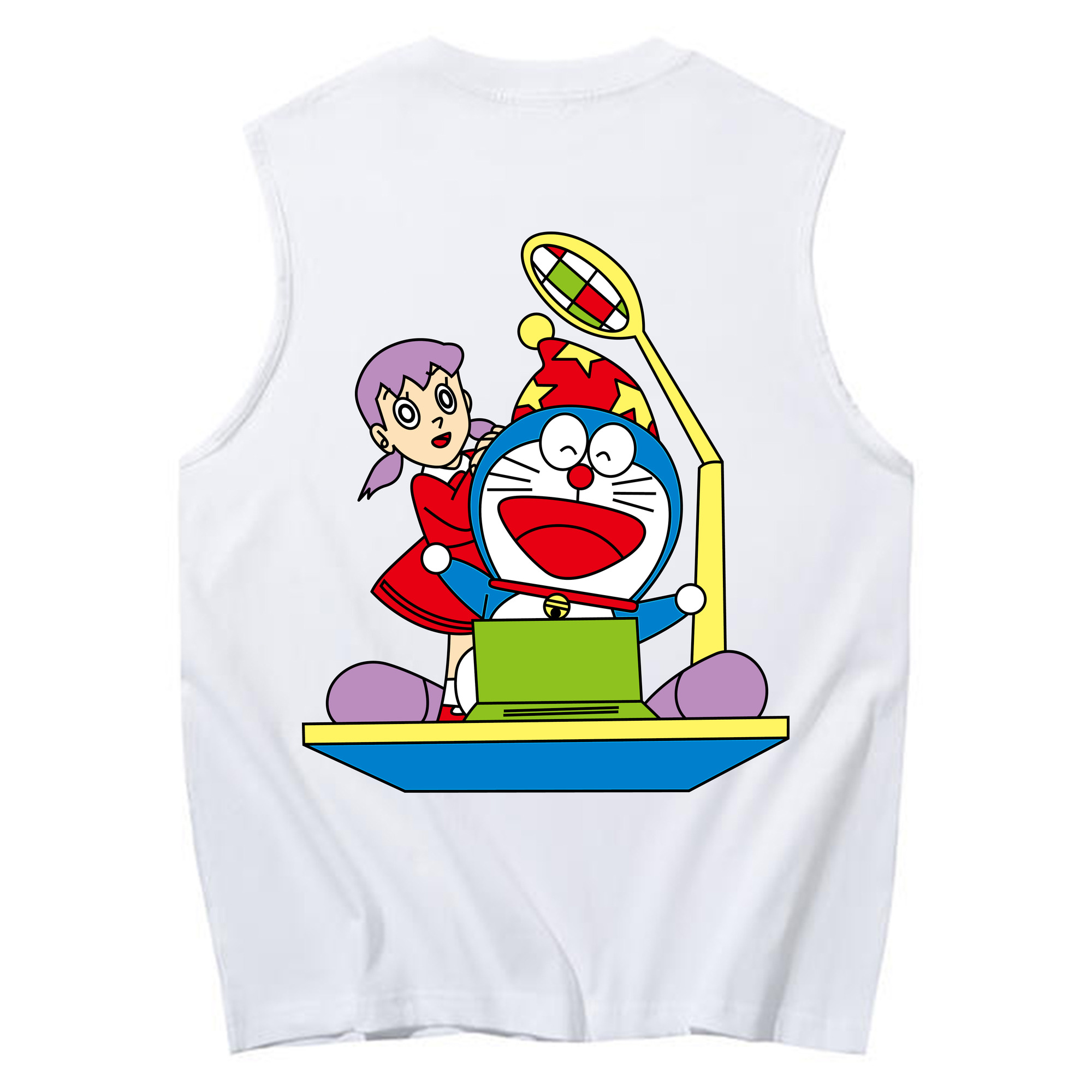 （画像用） ドラえもん みなもと しずか Doraemon Shizuka Minamoto コットン100％タンクトップ（背面プリント）