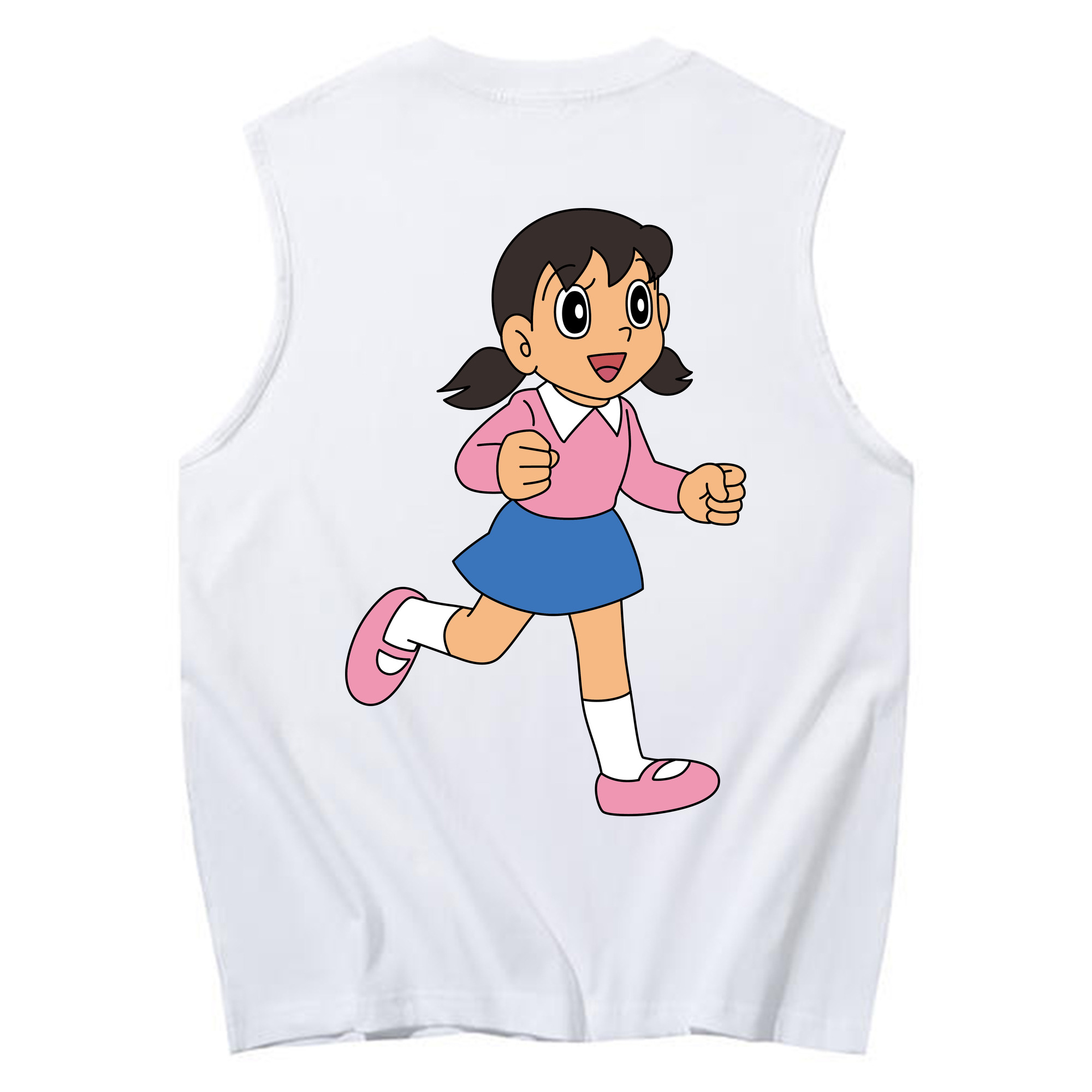（画像用） ドラえもん みなもと しずか Doraemon Shizuka Minamoto コットン100％タンクトップ（背面プリント）