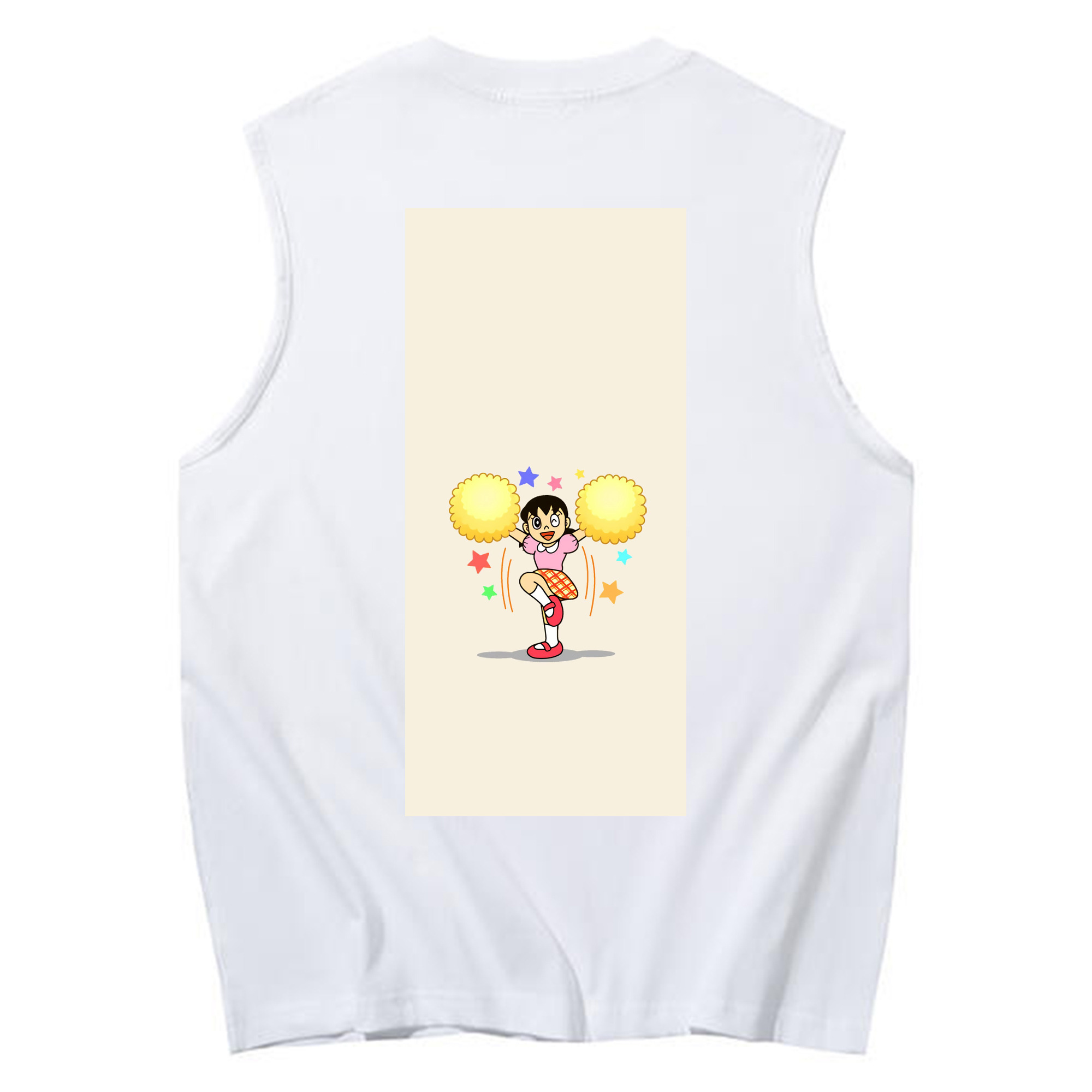 （画像用） ドラえもん みなもと しずか Doraemon Shizuka Minamoto コットン100％タンクトップ（背面プリント）