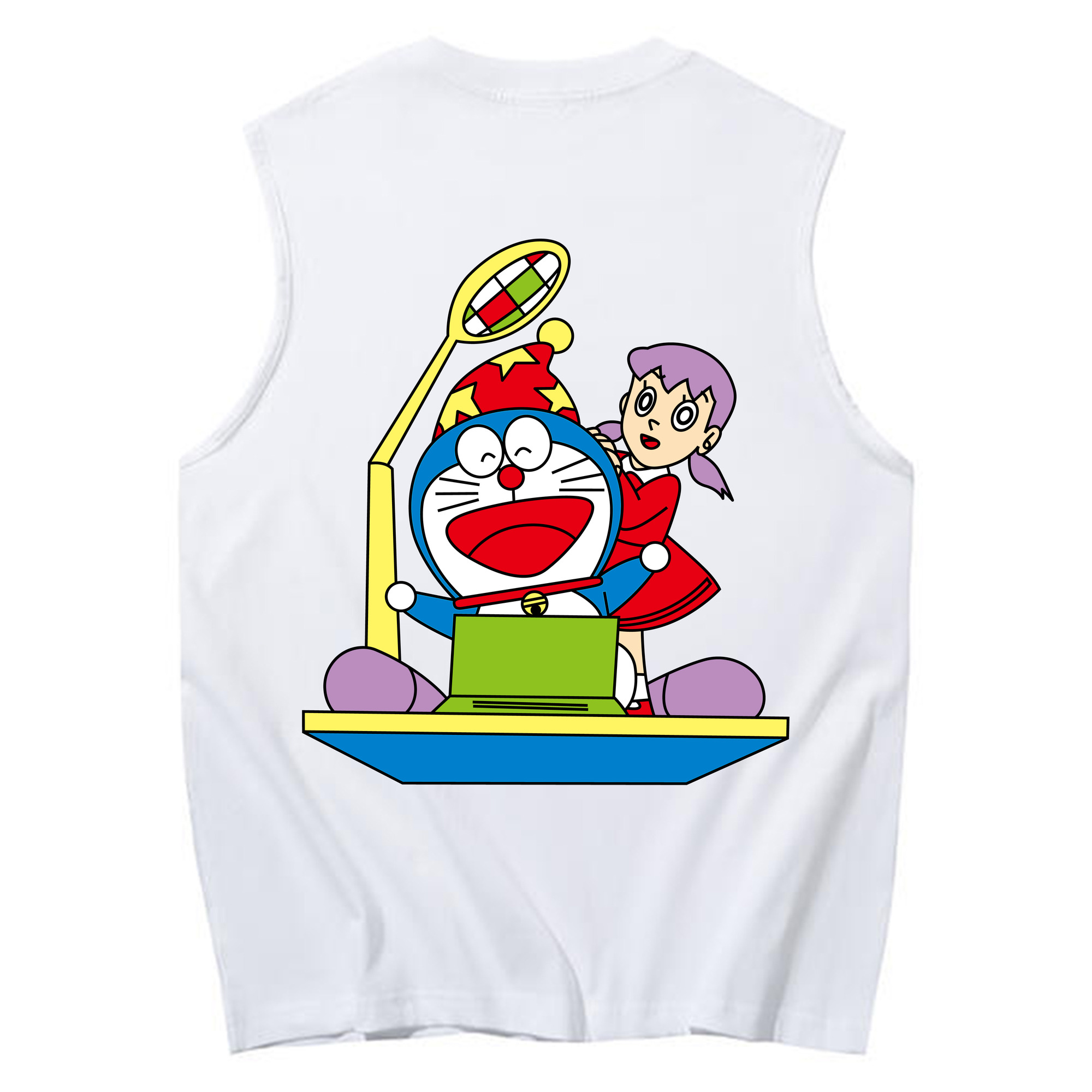 （画像用） ドラえもん みなもと しずか Doraemon Shizuka Minamoto コットン100％タンクトップ（背面プリント）