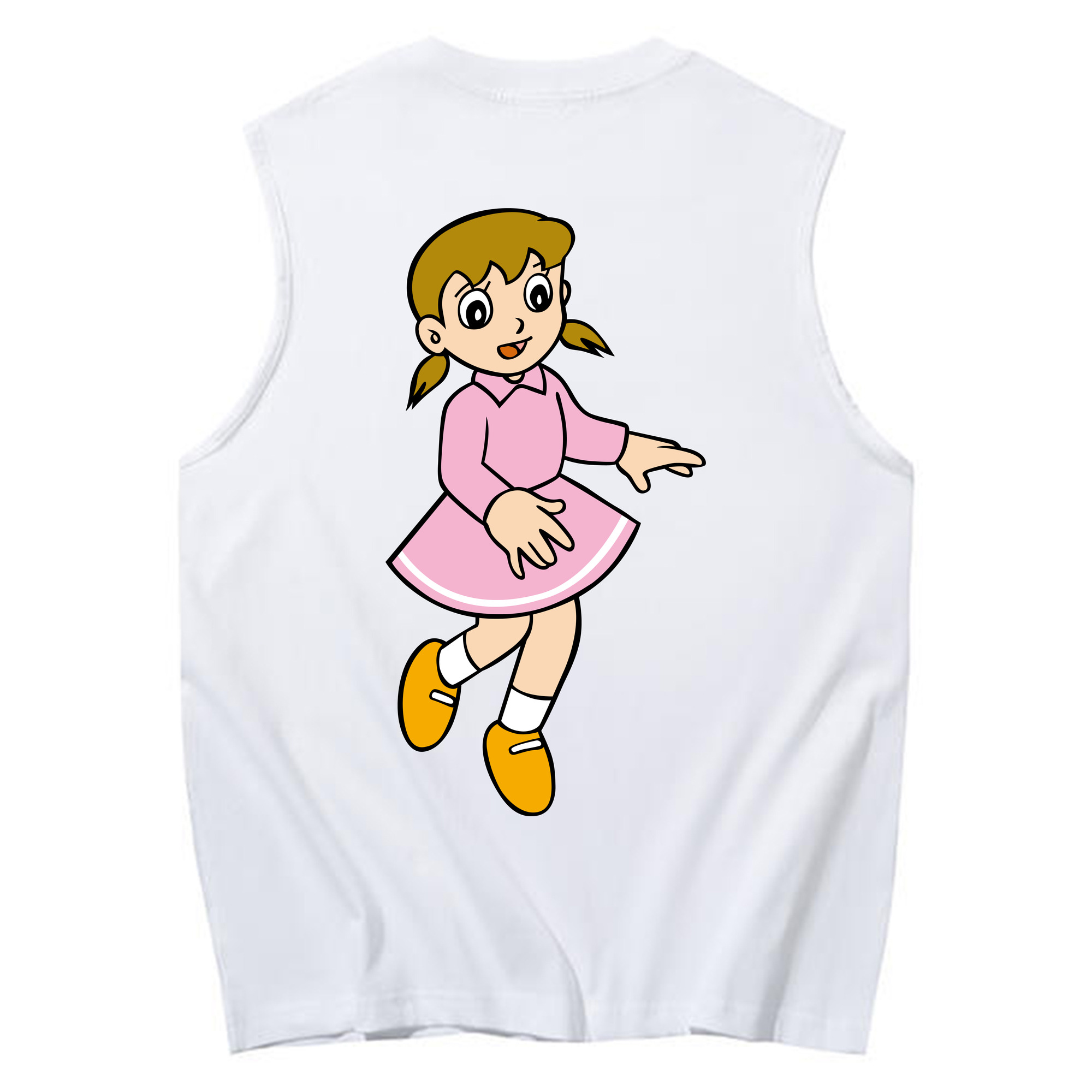 （画像用） ドラえもん みなもと しずか Doraemon Shizuka Minamoto コットン100％タンクトップ（背面プリント）