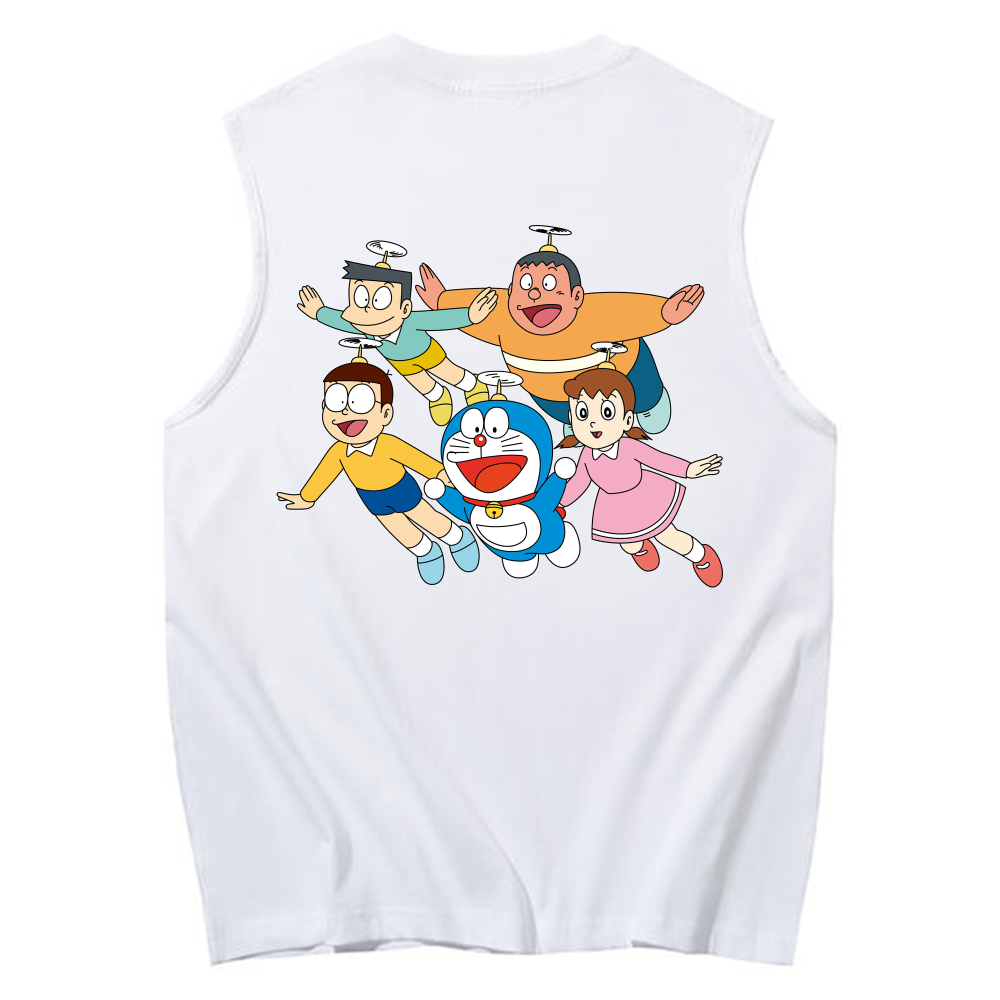 （画像用） ドラえもん 骨川 スネ夫 Doraemon Honekawa Suneo コットン100％タンクトップ（背面プリント）