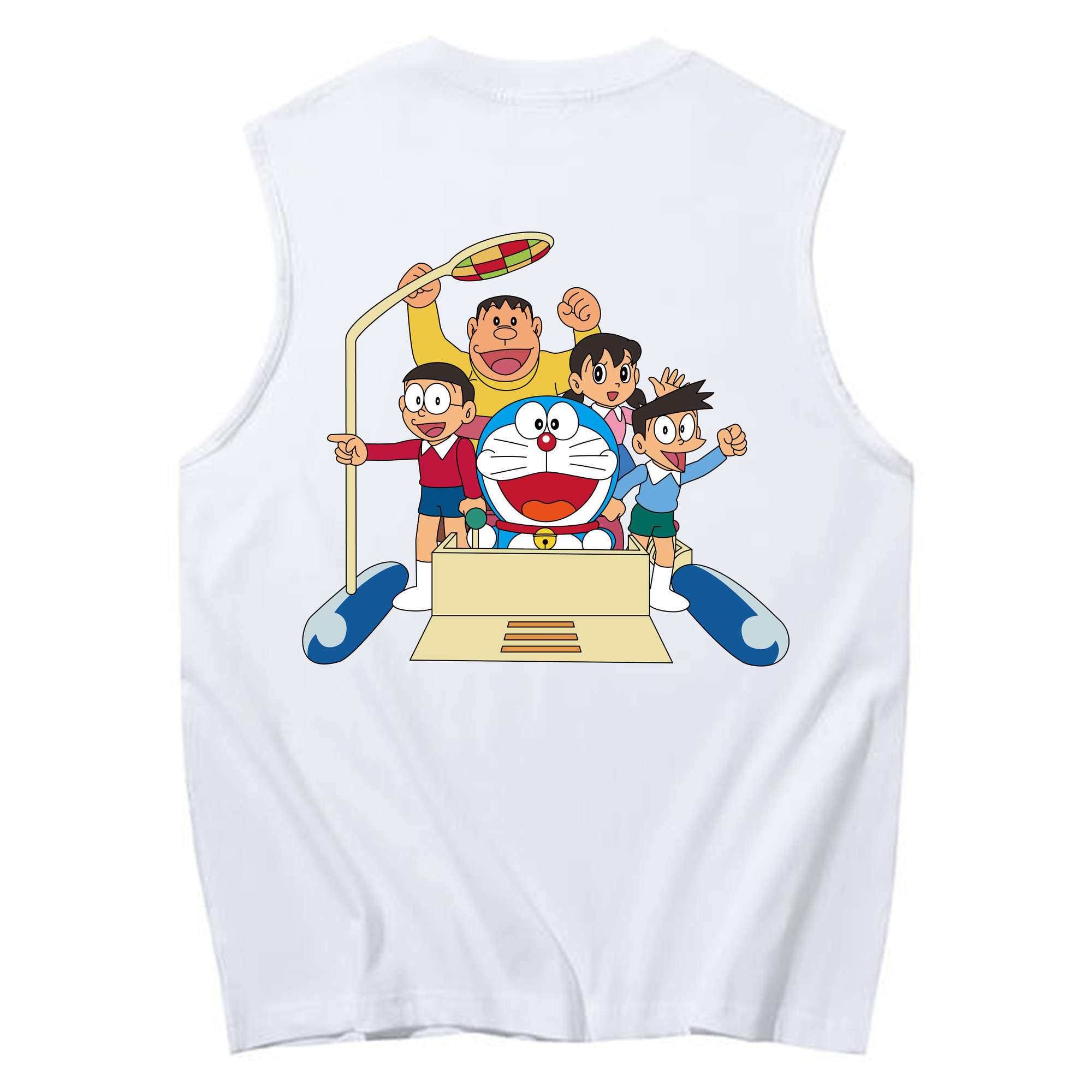 （画像用） ドラえもん 骨川 スネ夫 Doraemon Honekawa Suneo コットン100％タンクトップ（背面プリント）