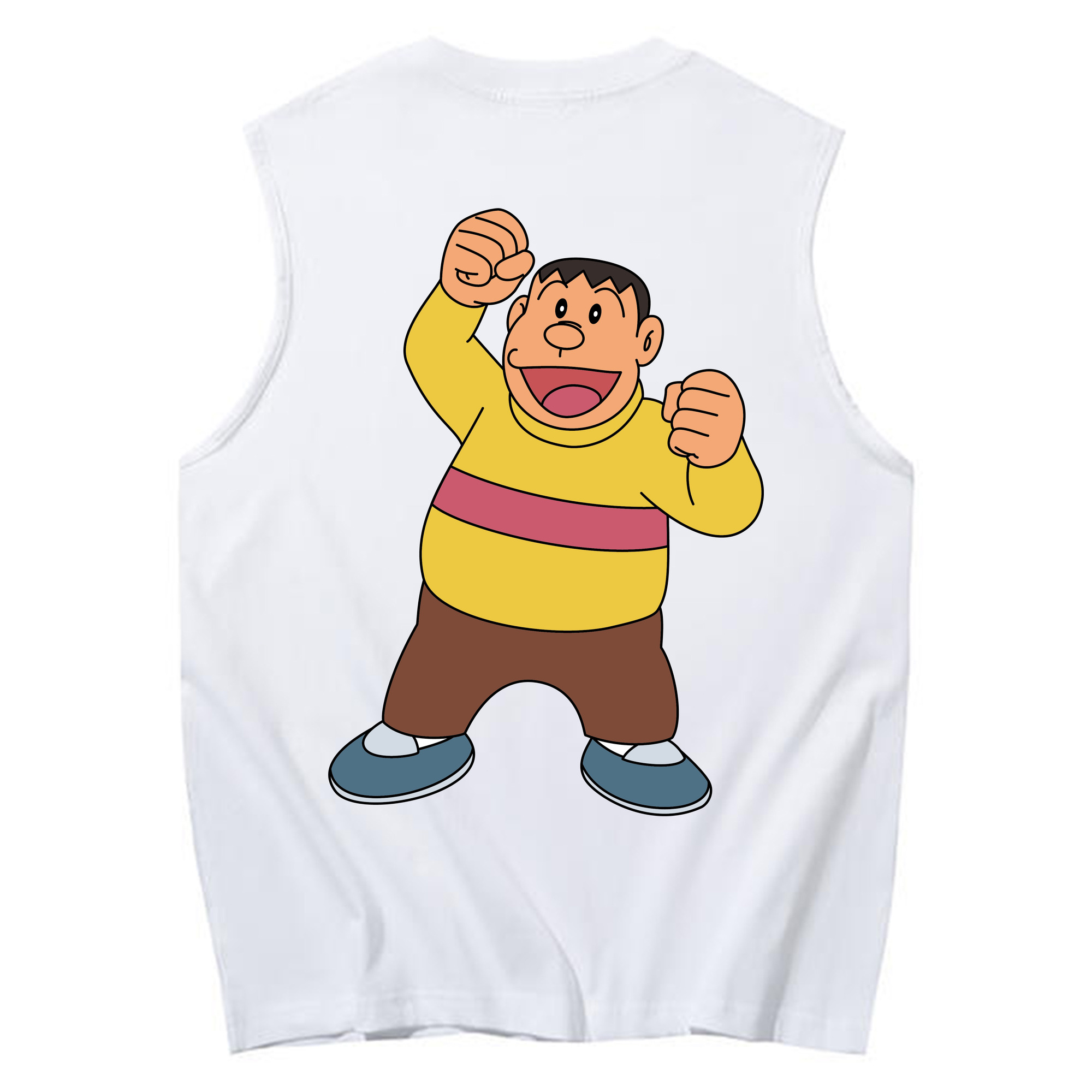 （画像用） ドラえもん 剛田武 Doraemon Gouta Takeshi コットン100％タンクトップ（背面プリント）