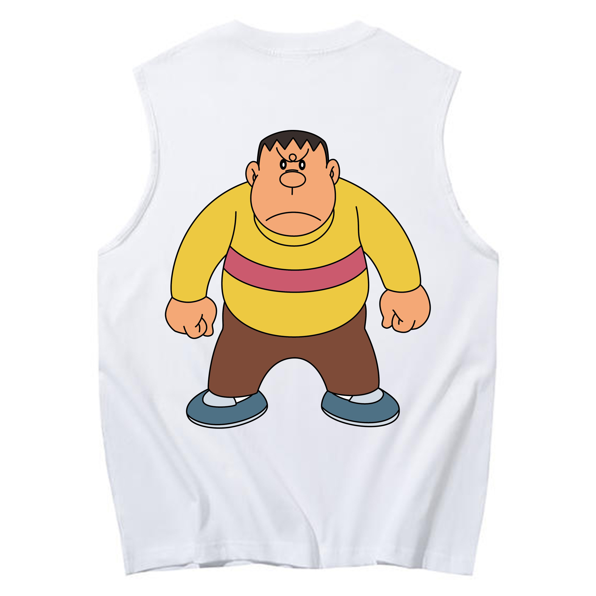 （画像用） ドラえもん 剛田武 Doraemon Gouta Takeshi コットン100％タンクトップ（背面プリント）