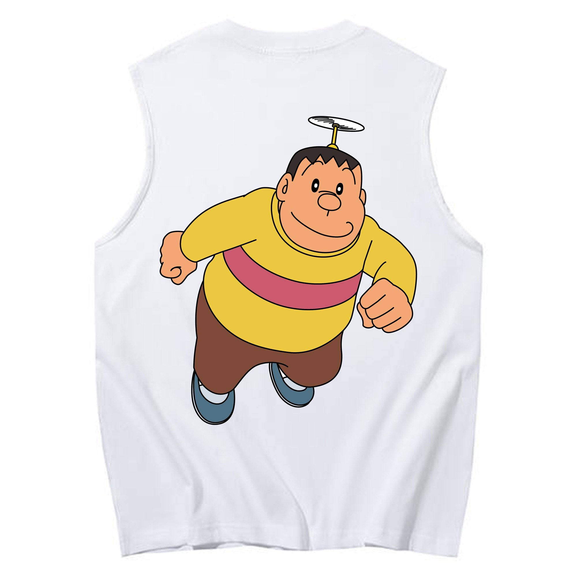（画像用） ドラえもん 剛田武 Doraemon Gouta Takeshi コットン100％タンクトップ（背面プリント）