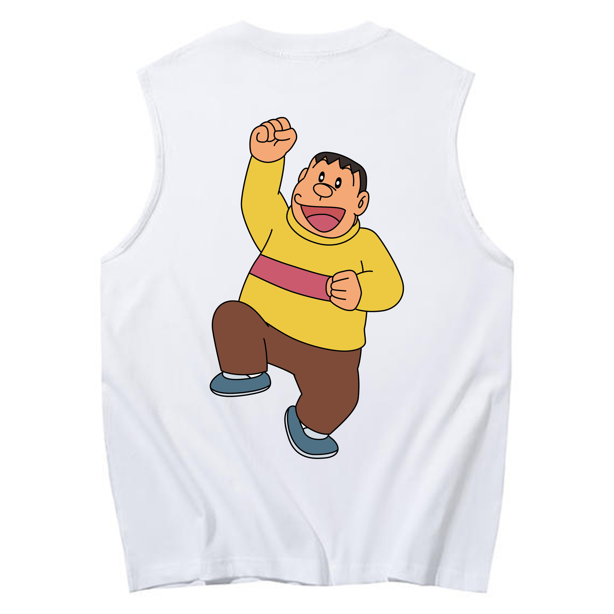 （画像用） ドラえもん 剛田武 Doraemon Gouta Takeshi コットン100％タンクトップ（背面プリント）
