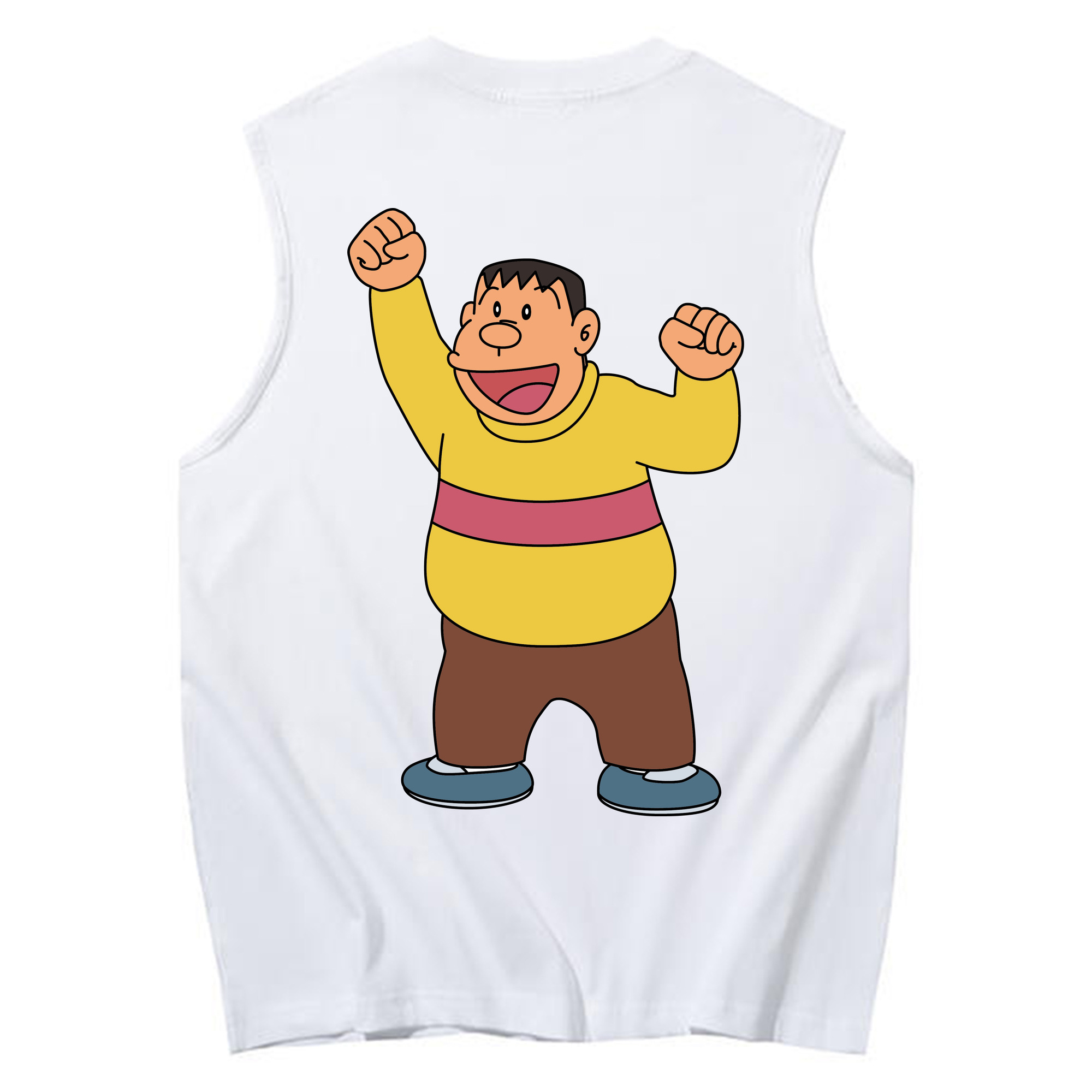 （画像用） ドラえもん 剛田武 Doraemon Gouta Takeshi コットン100％タンクトップ（背面プリント）