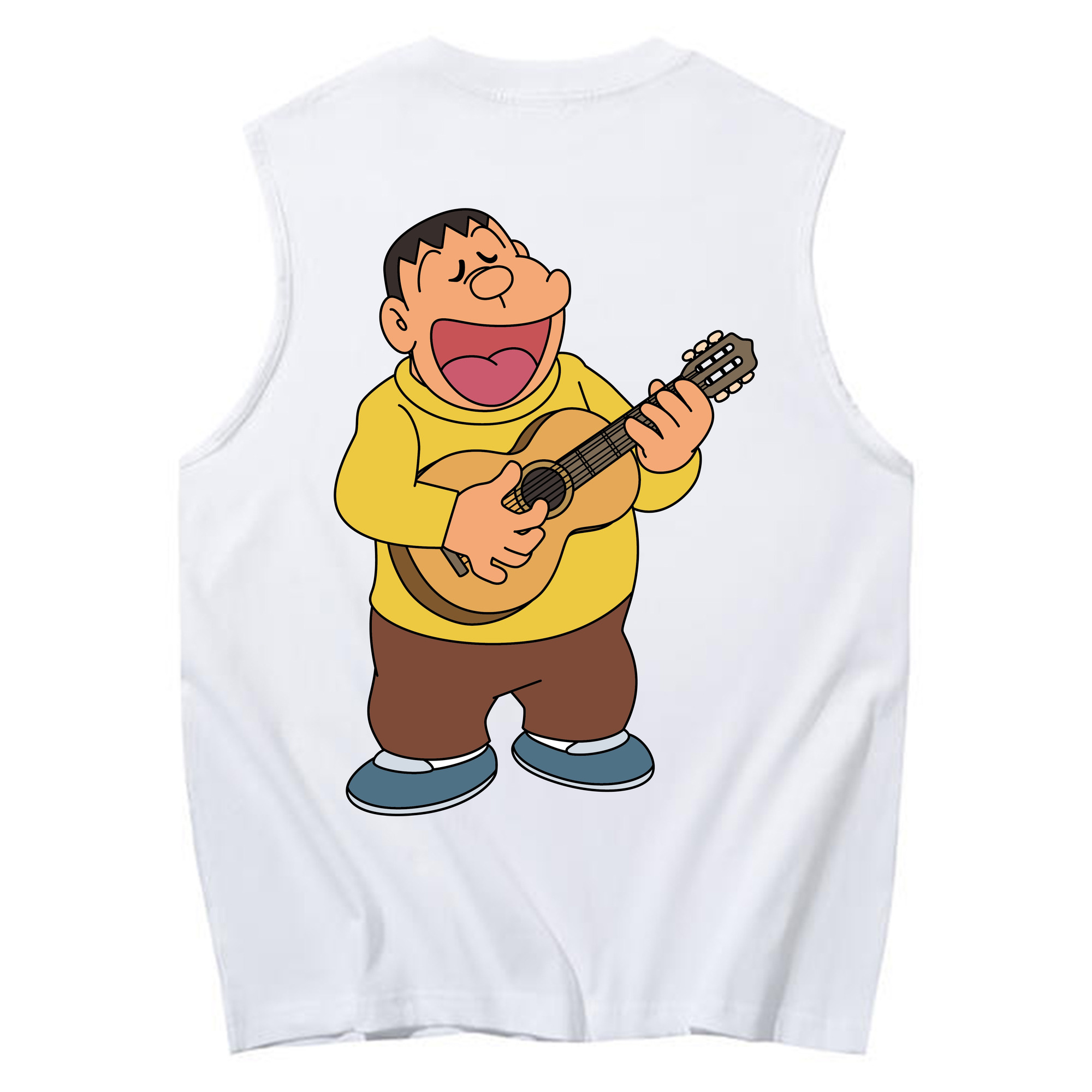 （画像用） ドラえもん 剛田武 Doraemon Gouta Takeshi コットン100％タンクトップ（背面プリント）