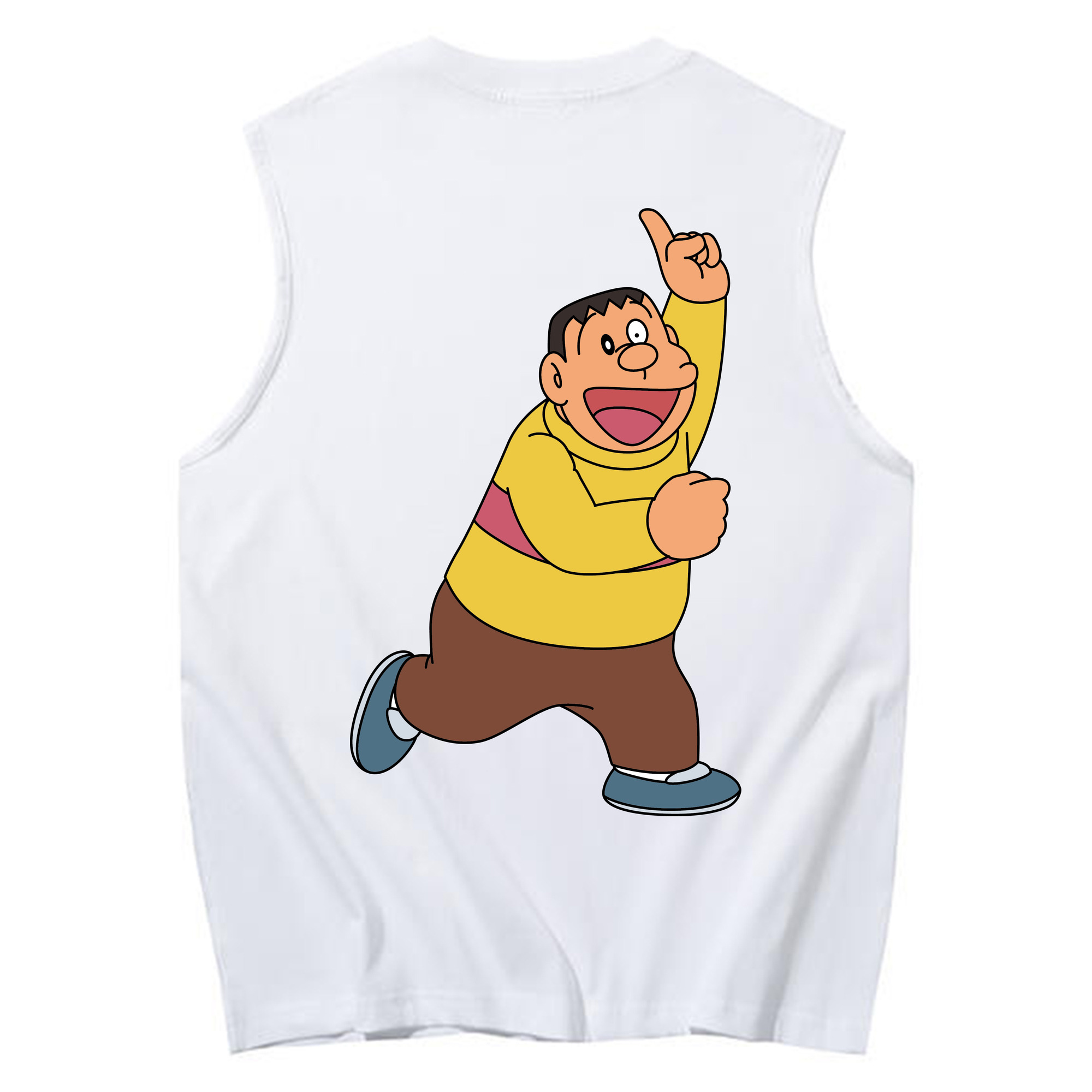 （画像用） ドラえもん 剛田武 Doraemon Gouta Takeshi コットン100％タンクトップ（背面プリント）