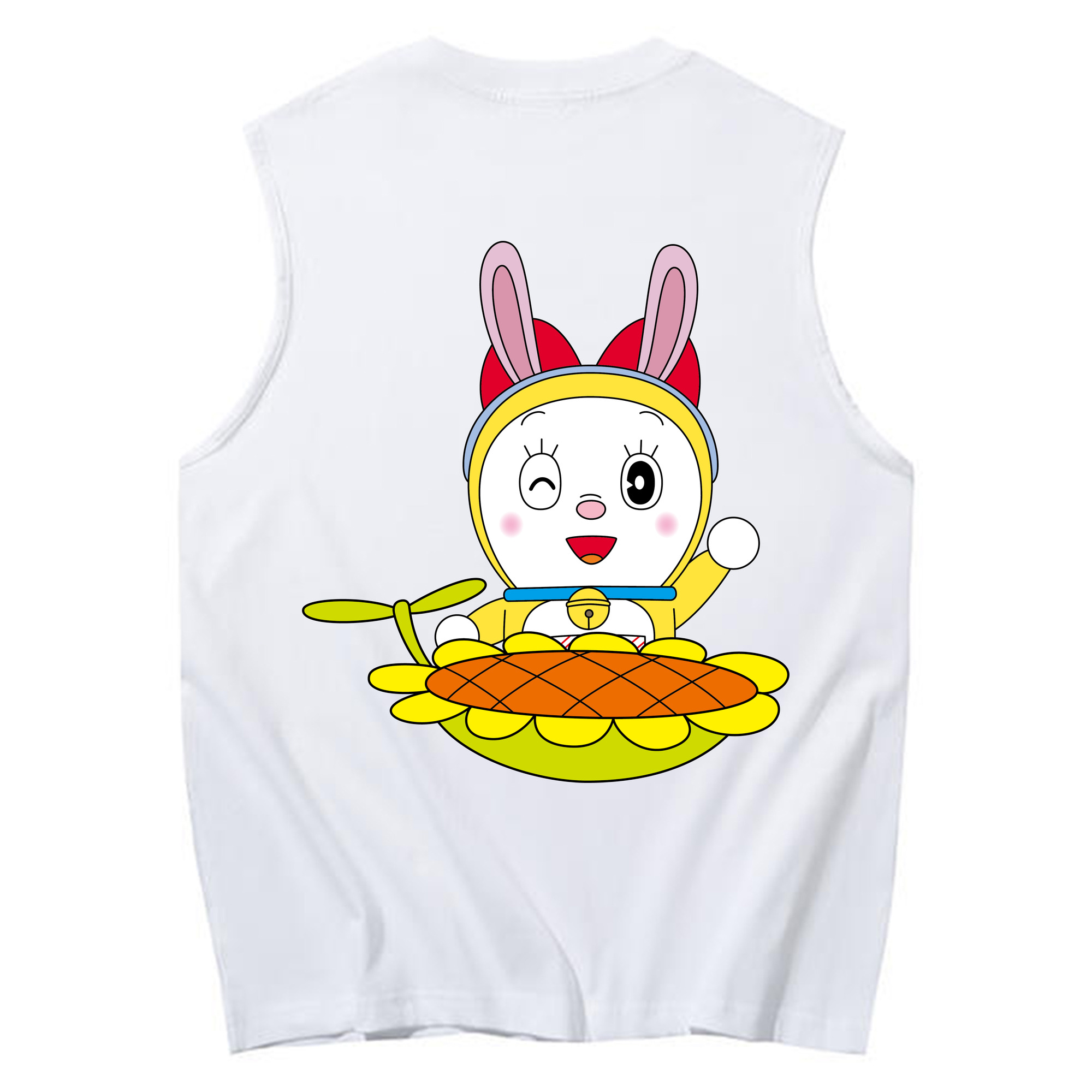 （画像用） ドラえもん ドラミ Doraemon Dorami コットン100％タンクトップ（背面プリント）