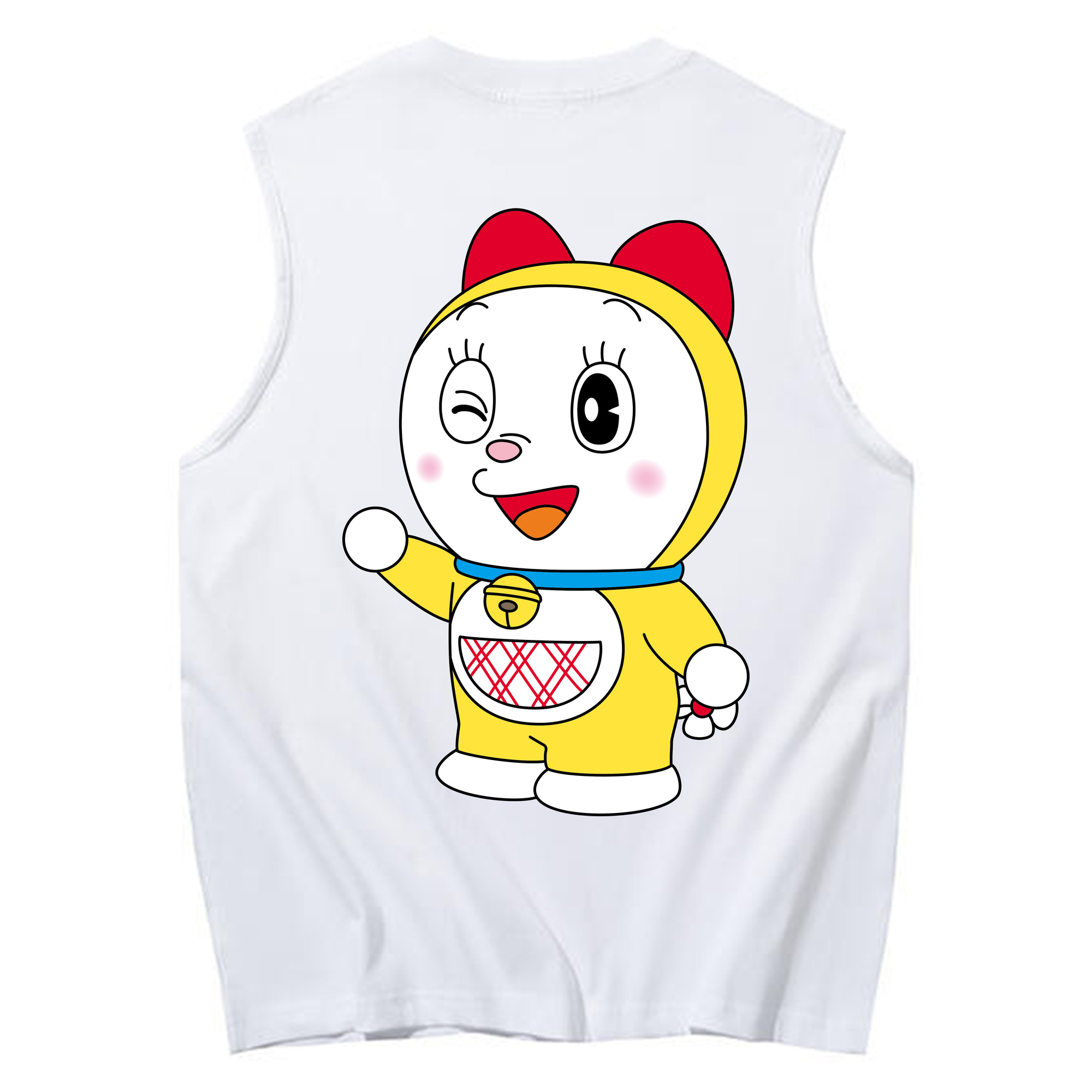 （画像用） ドラえもん ドラミ Doraemon Dorami コットン100％タンクトップ（背面プリント）