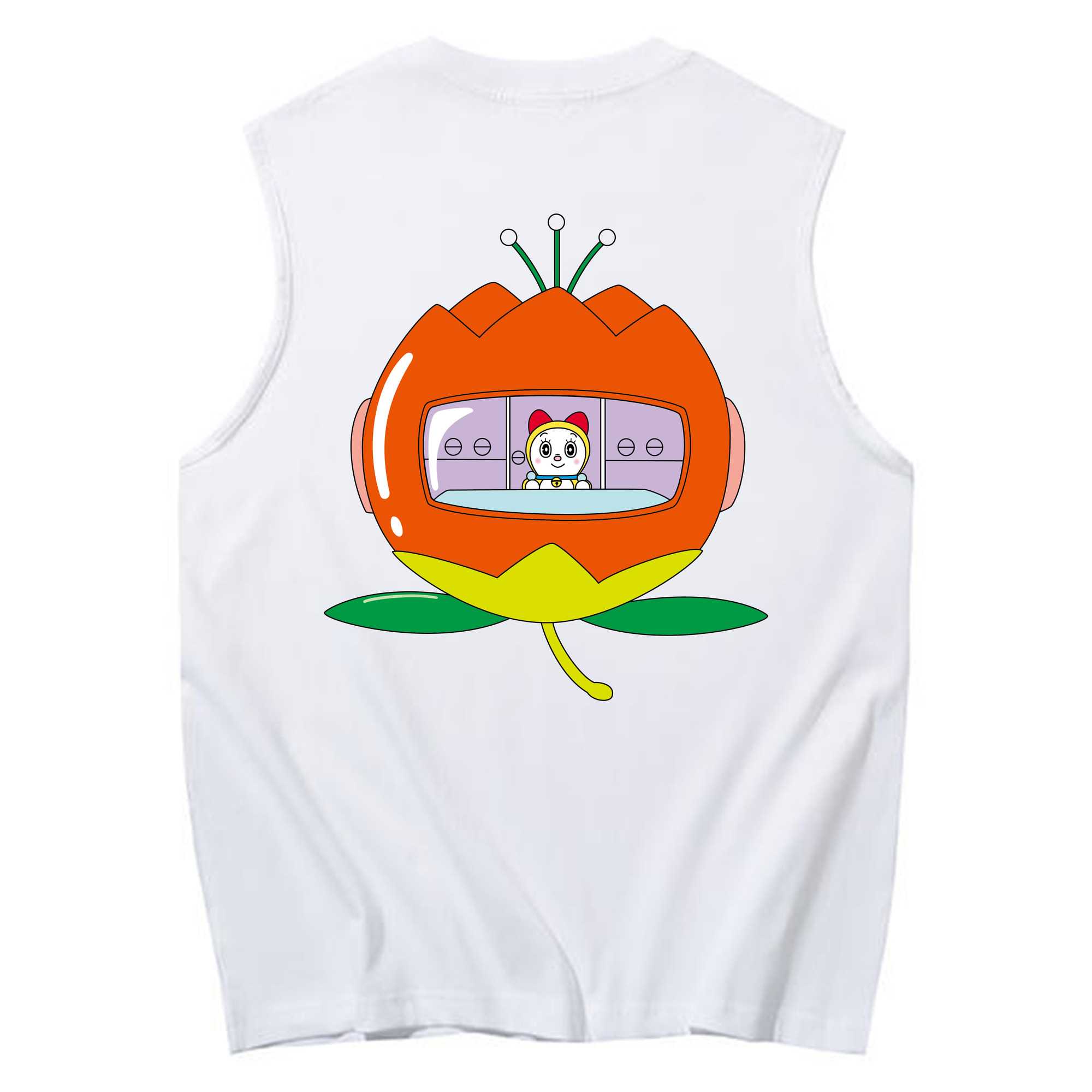 （画像用） ドラえもん ドラミ Doraemon Dorami コットン100％タンクトップ（背面プリント）