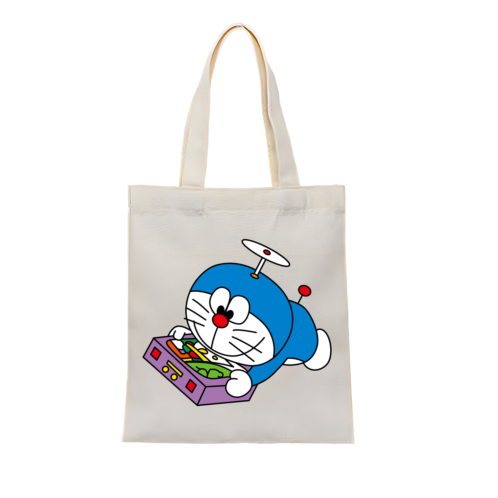（画像用） ドラえもん Doraemon 縦型キャンバス生地手提げバッグ　トートバッグ
