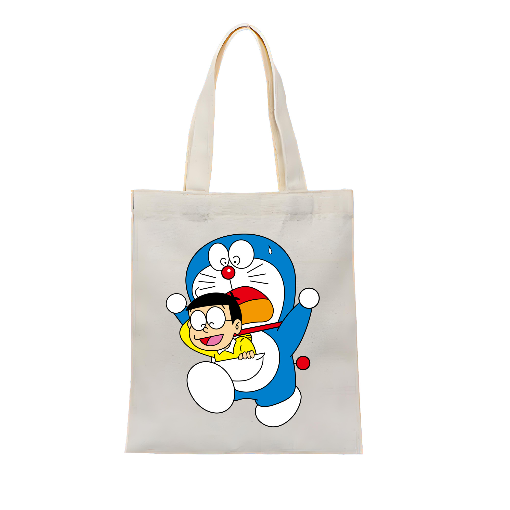 （画像用） ドラえもん Doraemon 縦型キャンバス生地手提げバッグ　トートバッグ