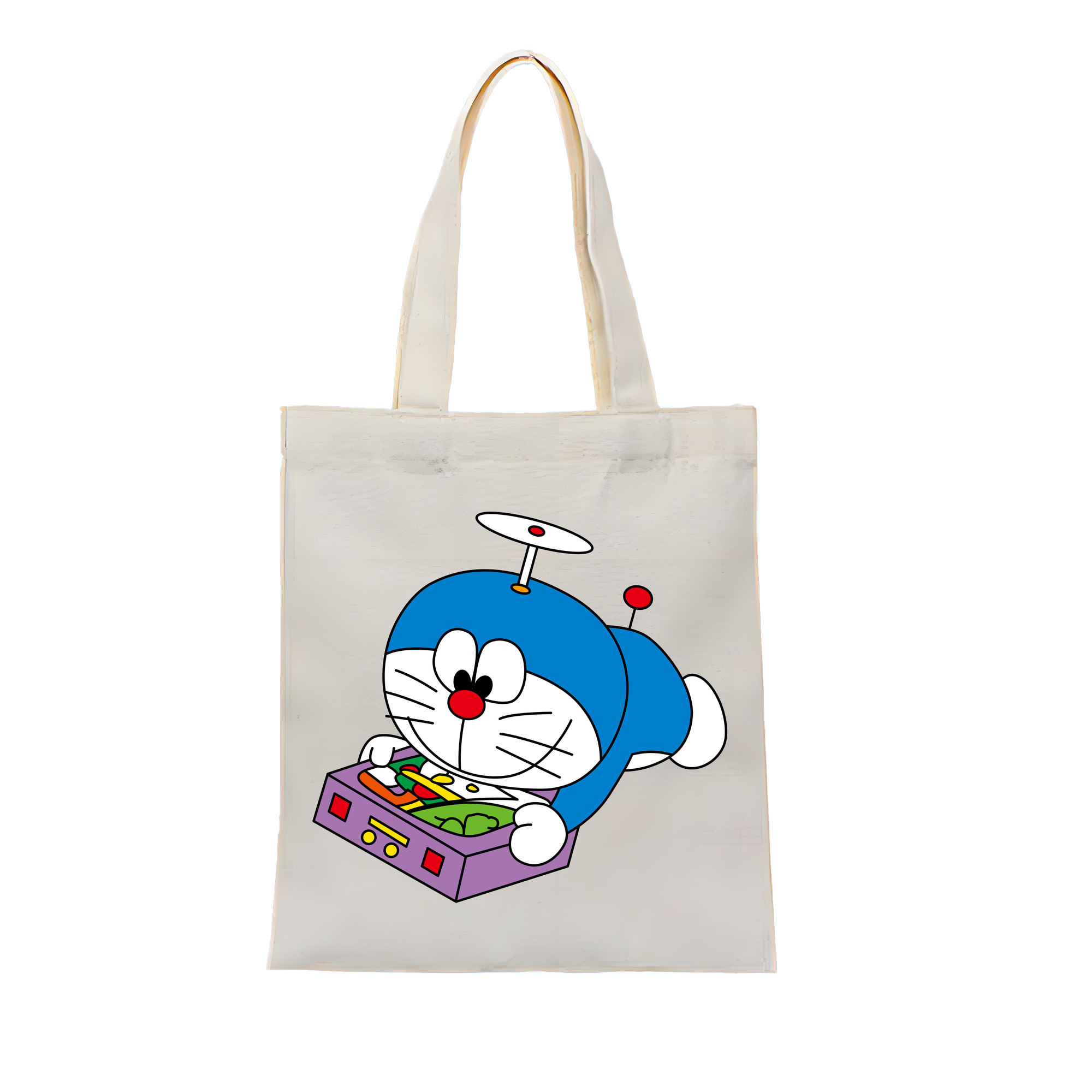 （画像用） ドラえもん Doraemon 縦型キャンバス生地手提げバッグ　トートバッグ