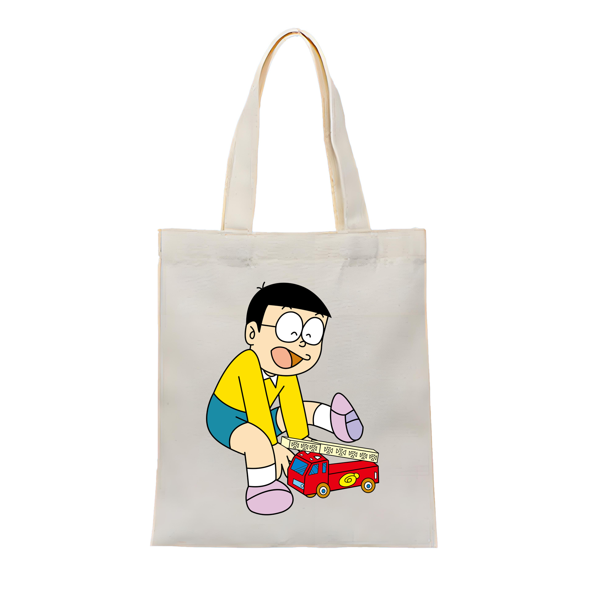 （画像用） ドラえもん 野比 のび太 Doraemon Nobita Nobi 縦型キャンバス生地手提げバッグ　トートバッグ