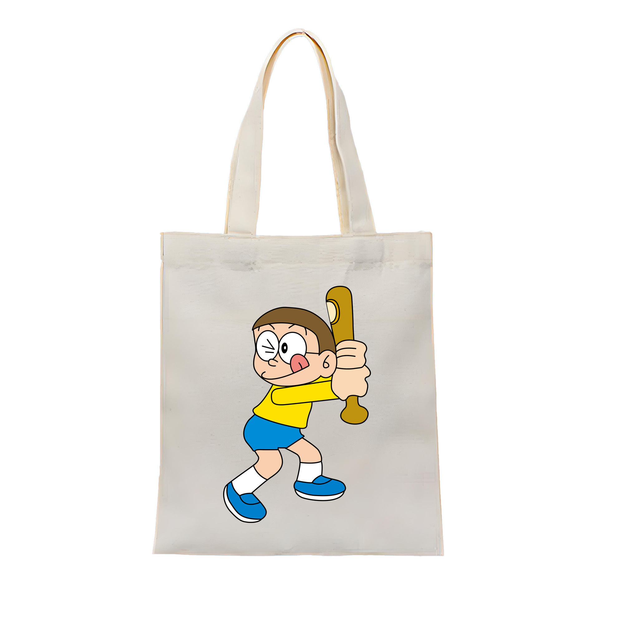 （画像用） ドラえもん 野比 のび太 Doraemon Nobita Nobi 縦型キャンバス生地手提げバッグ　トートバッグ