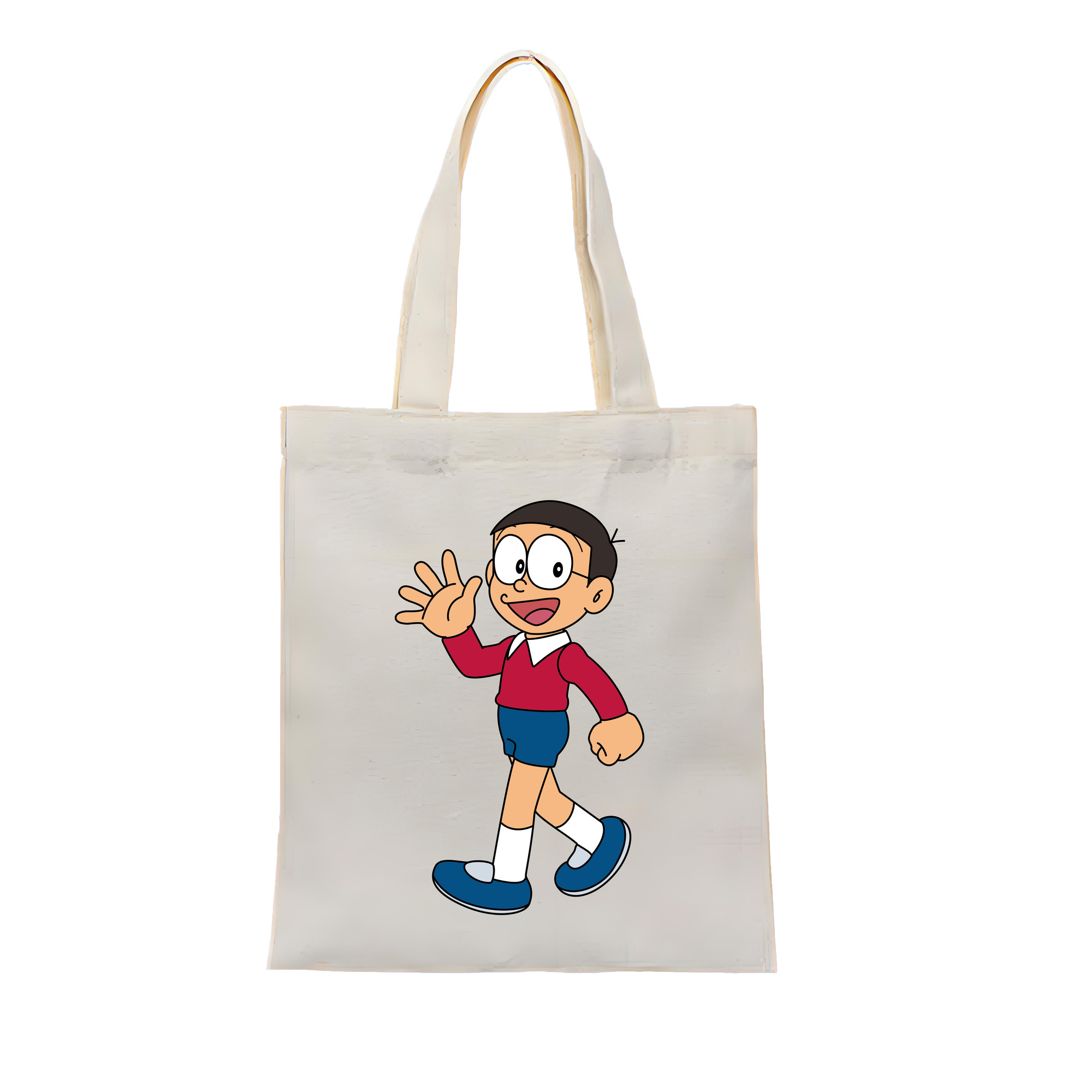 （画像用） ドラえもん 野比 のび太 Doraemon Nobita Nobi 縦型キャンバス生地手提げバッグ　トートバッグ