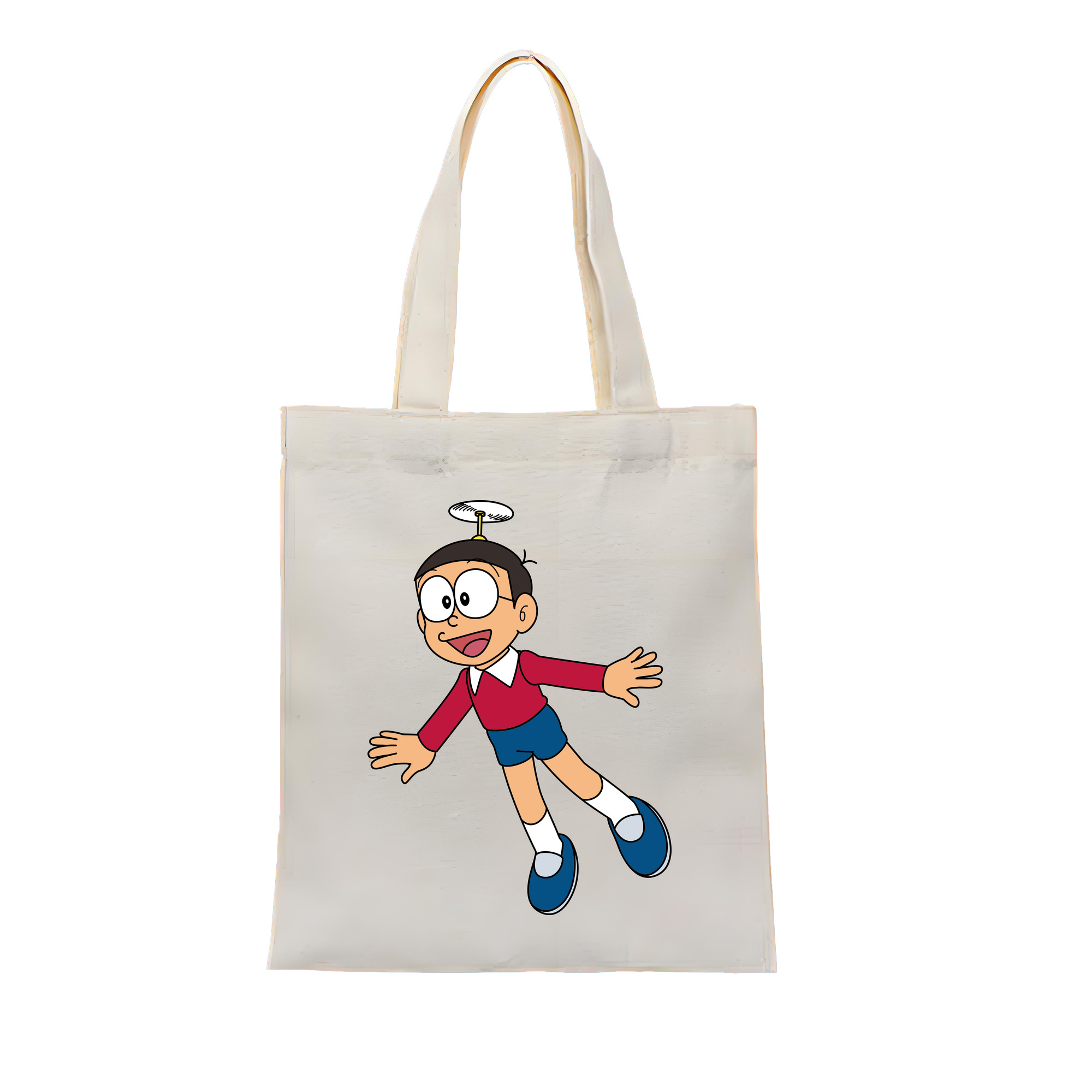 （画像用） ドラえもん 野比 のび太 Doraemon Nobita Nobi 縦型キャンバス生地手提げバッグ　トートバッグ
